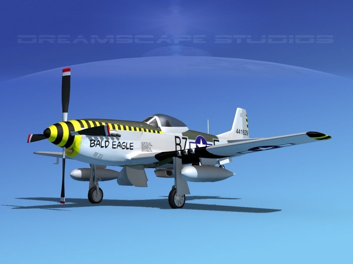 P-51D Mustang Bald Eagle 3D model_1