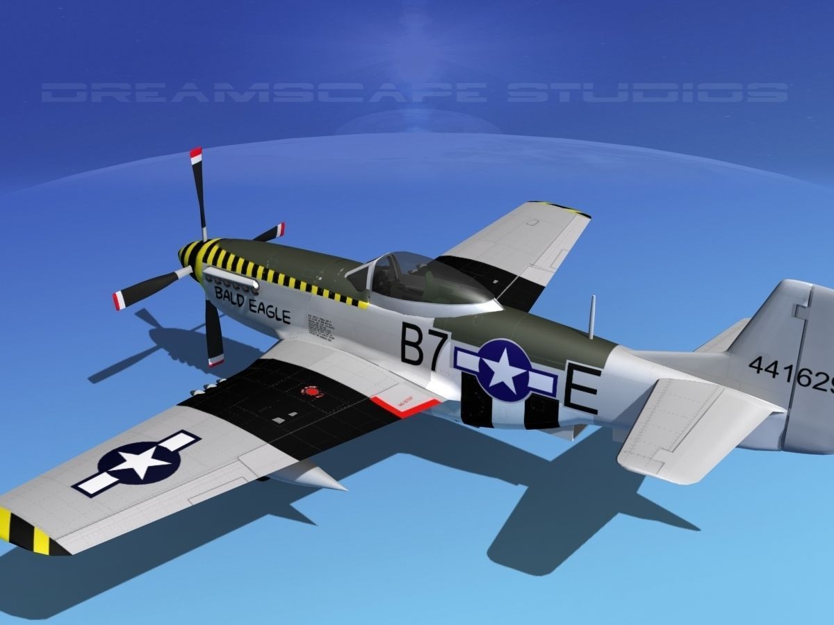 P-51D Mustang Bald Eagle 3D model_10