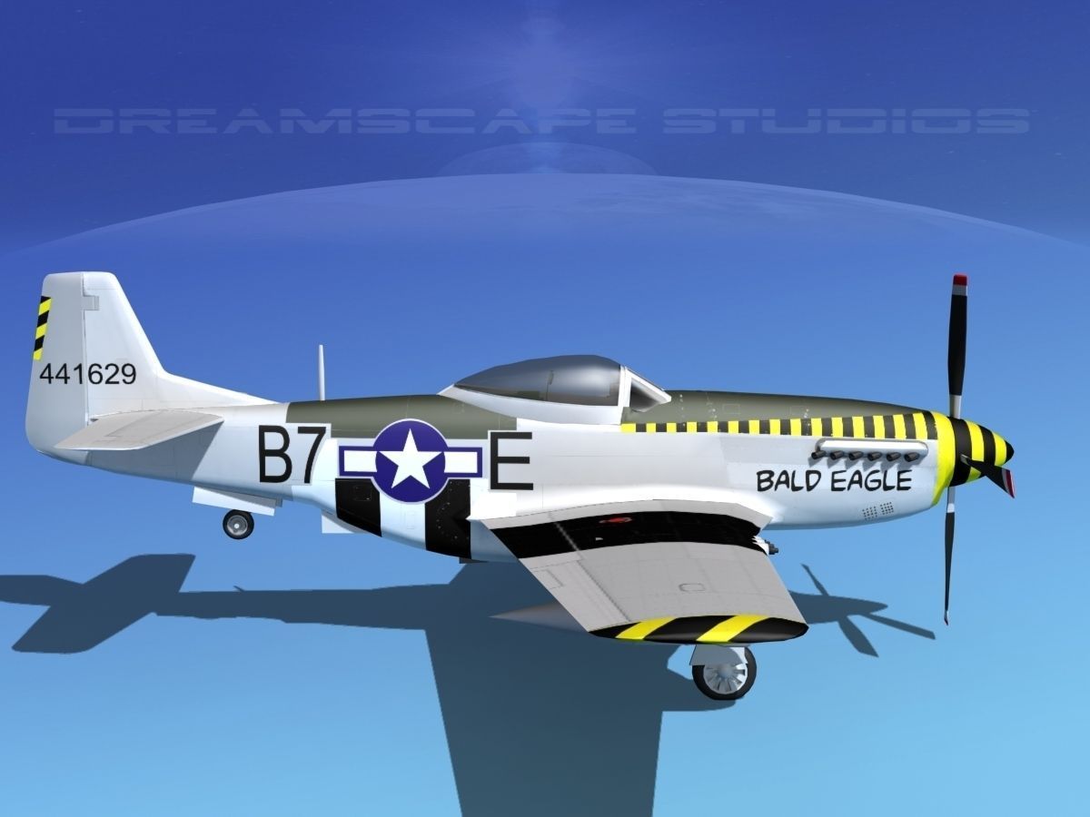 P-51D Mustang Bald Eagle 3D model_6