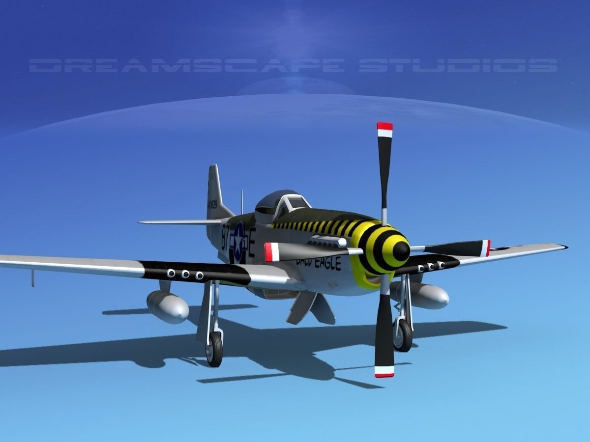 P-51D Mustang Bald Eagle 3D model_4