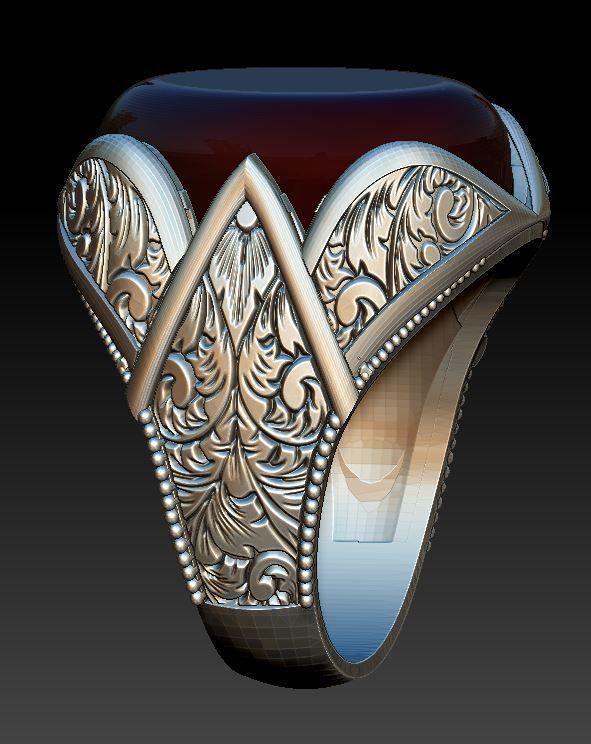 men ring 3D model_2