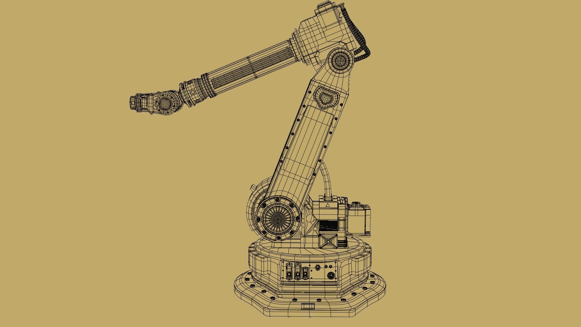Robotic Arm Rigged and Animated 3D model_15