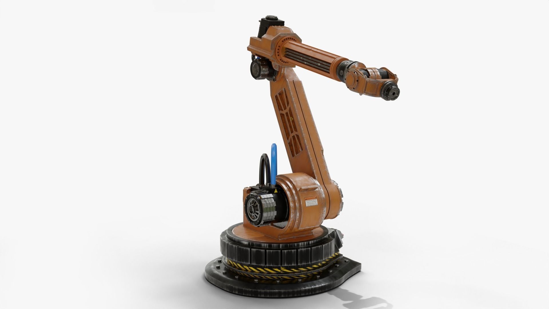 Robotic Arm Rigged and Animated 3D model_1