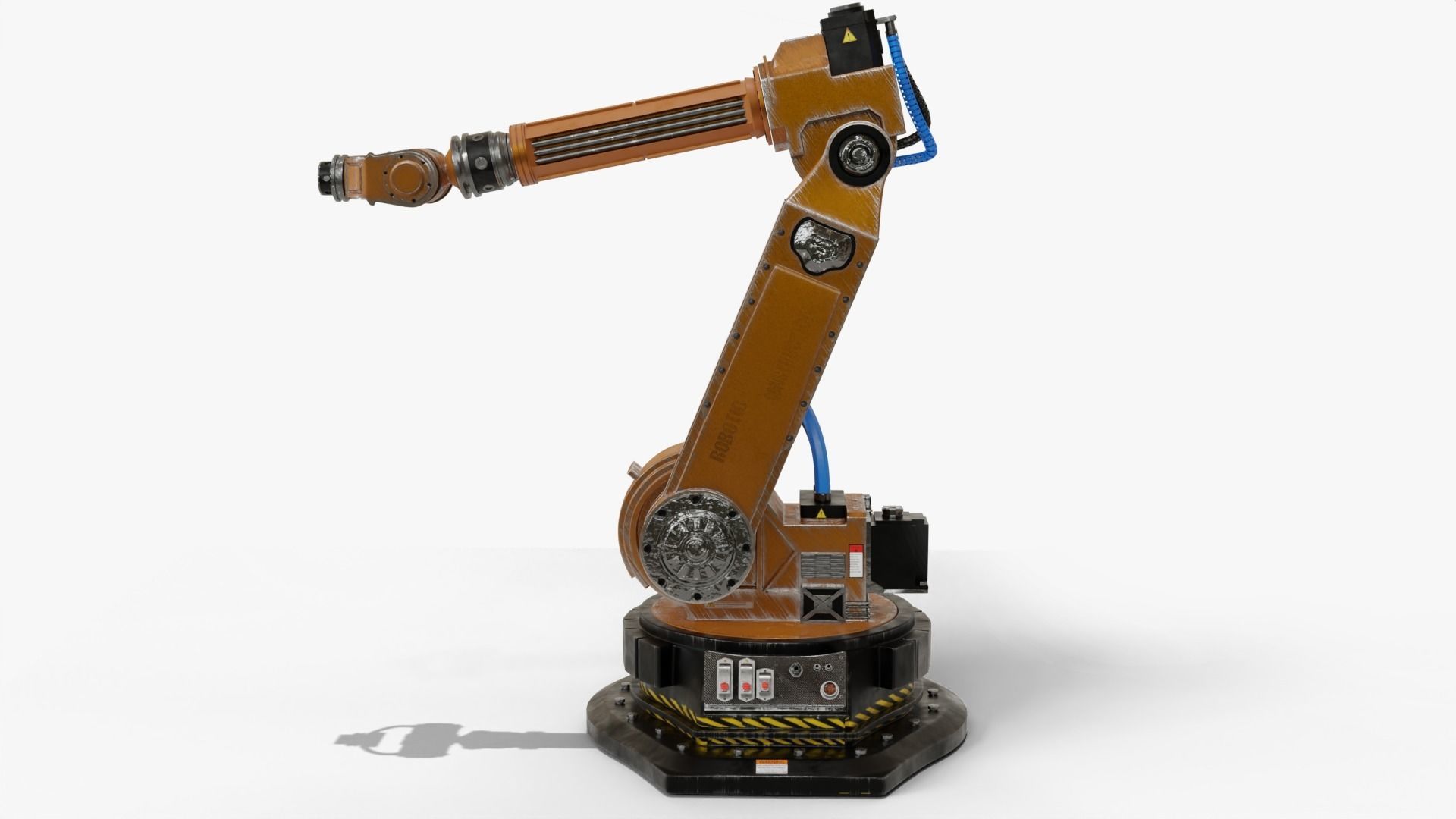 Robotic Arm Rigged and Animated 3D model_10