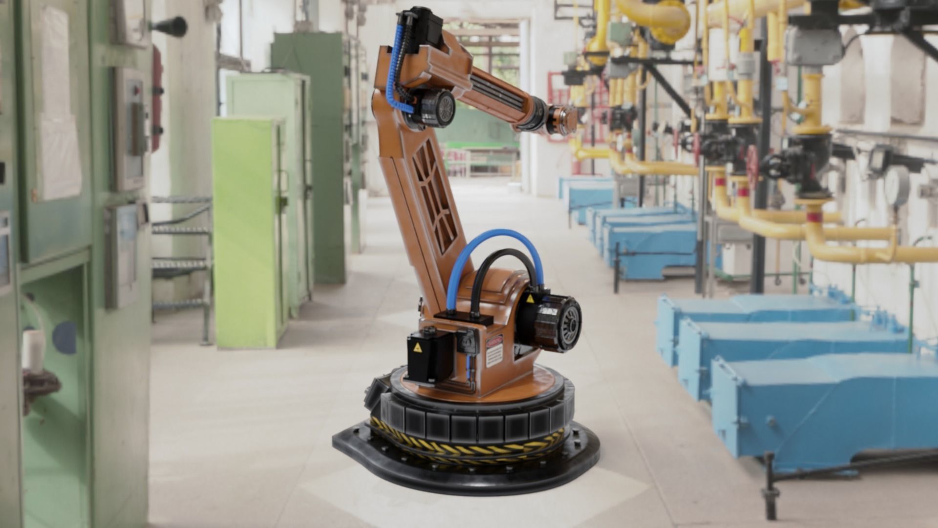 Robotic Arm Rigged and Animated 3D model_4