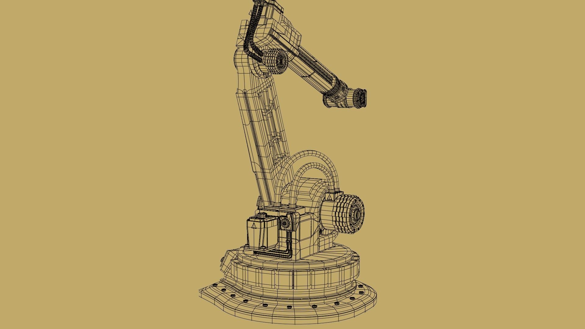 Robotic Arm Rigged and Animated 3D model_16