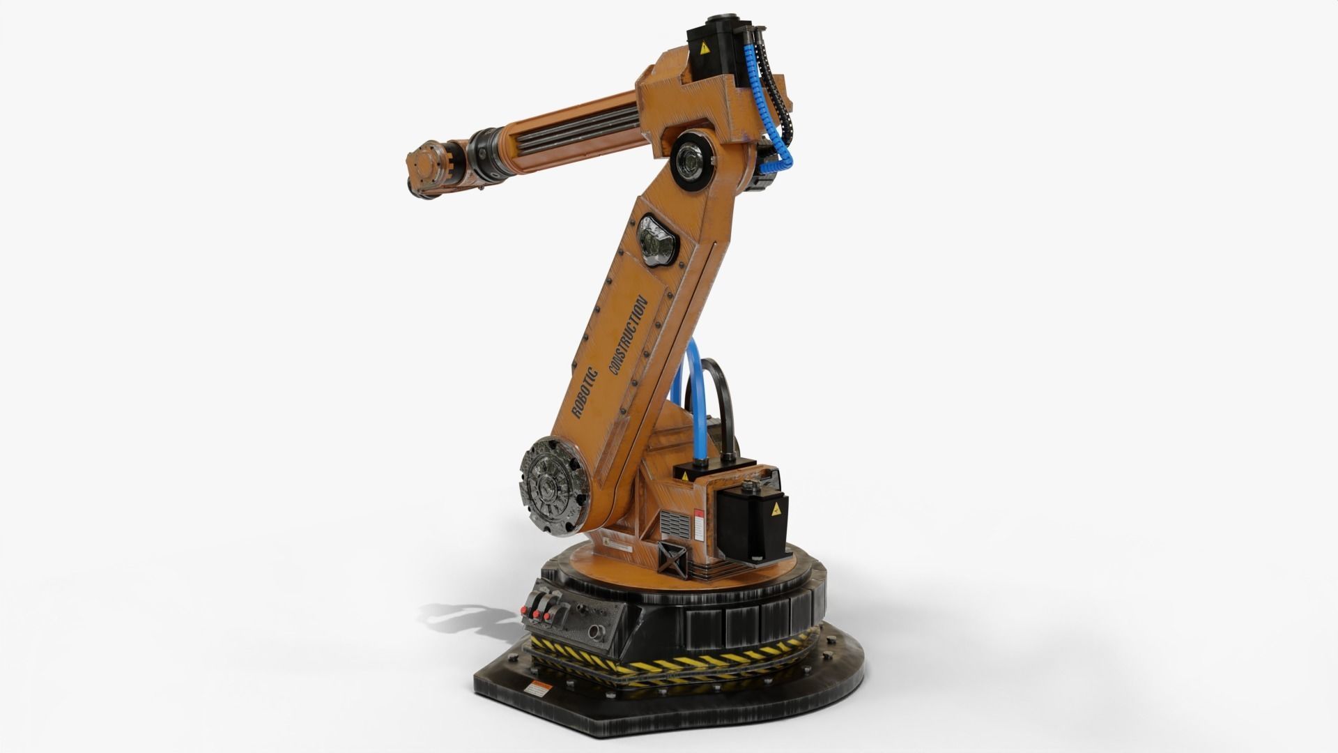 Robotic Arm Rigged and Animated 3D model_7