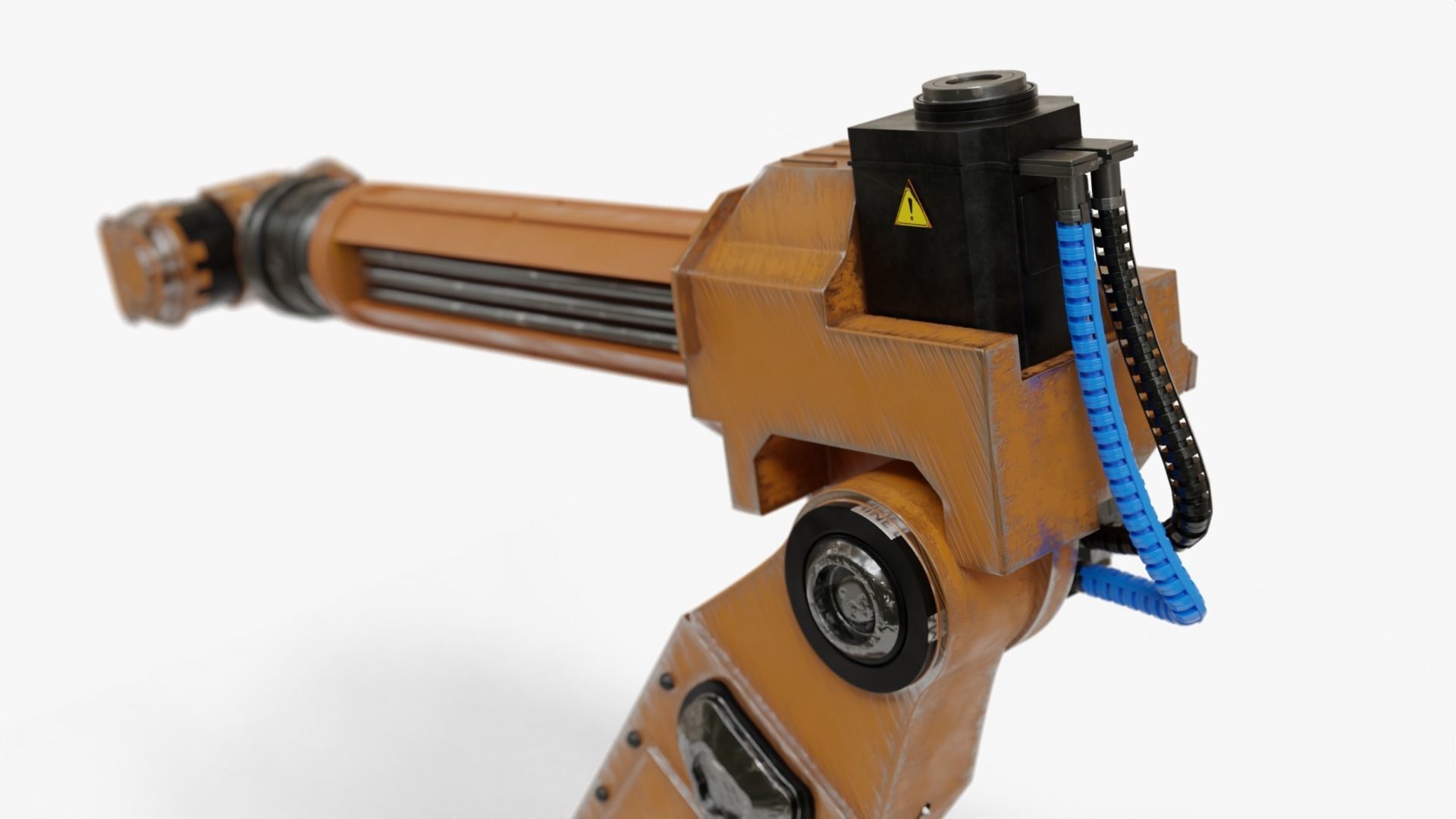 Robotic Arm Rigged and Animated 3D model_9