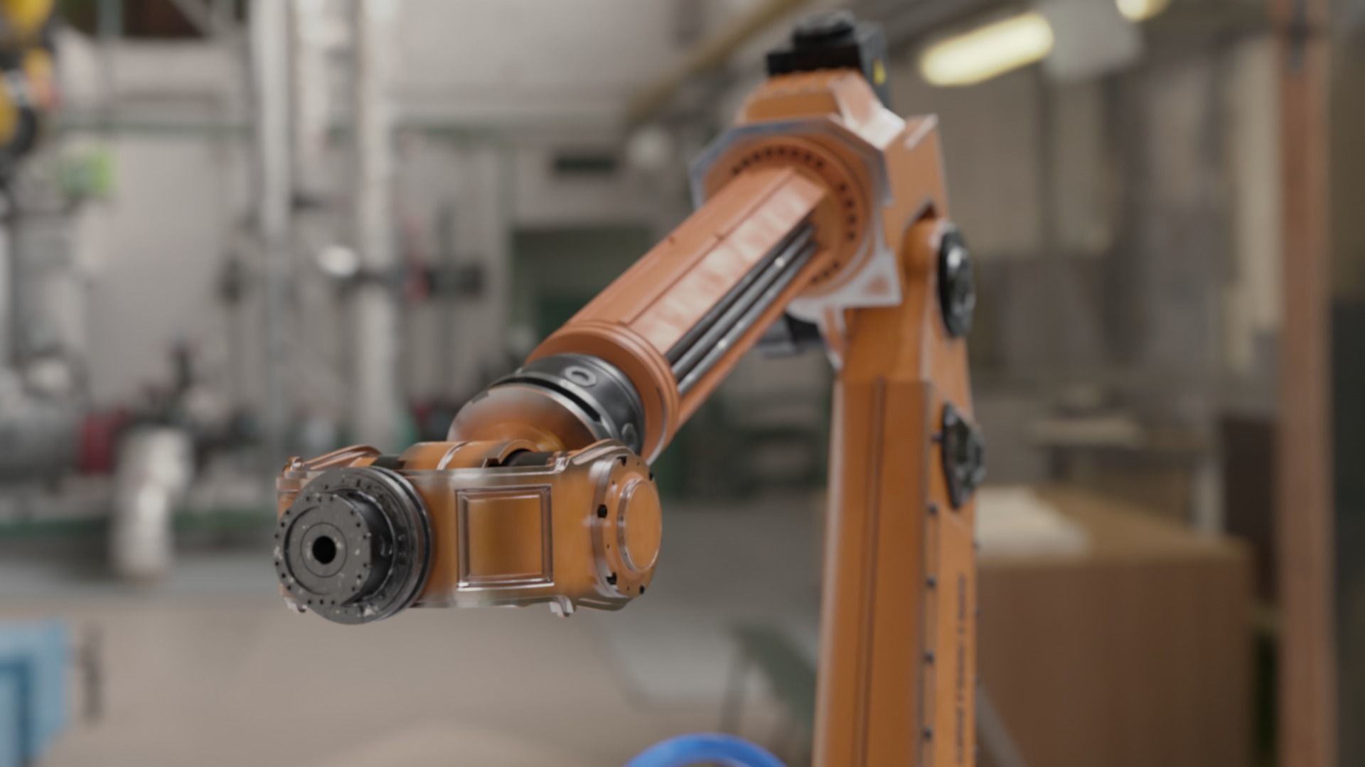 Robotic Arm Rigged and Animated 3D model_5