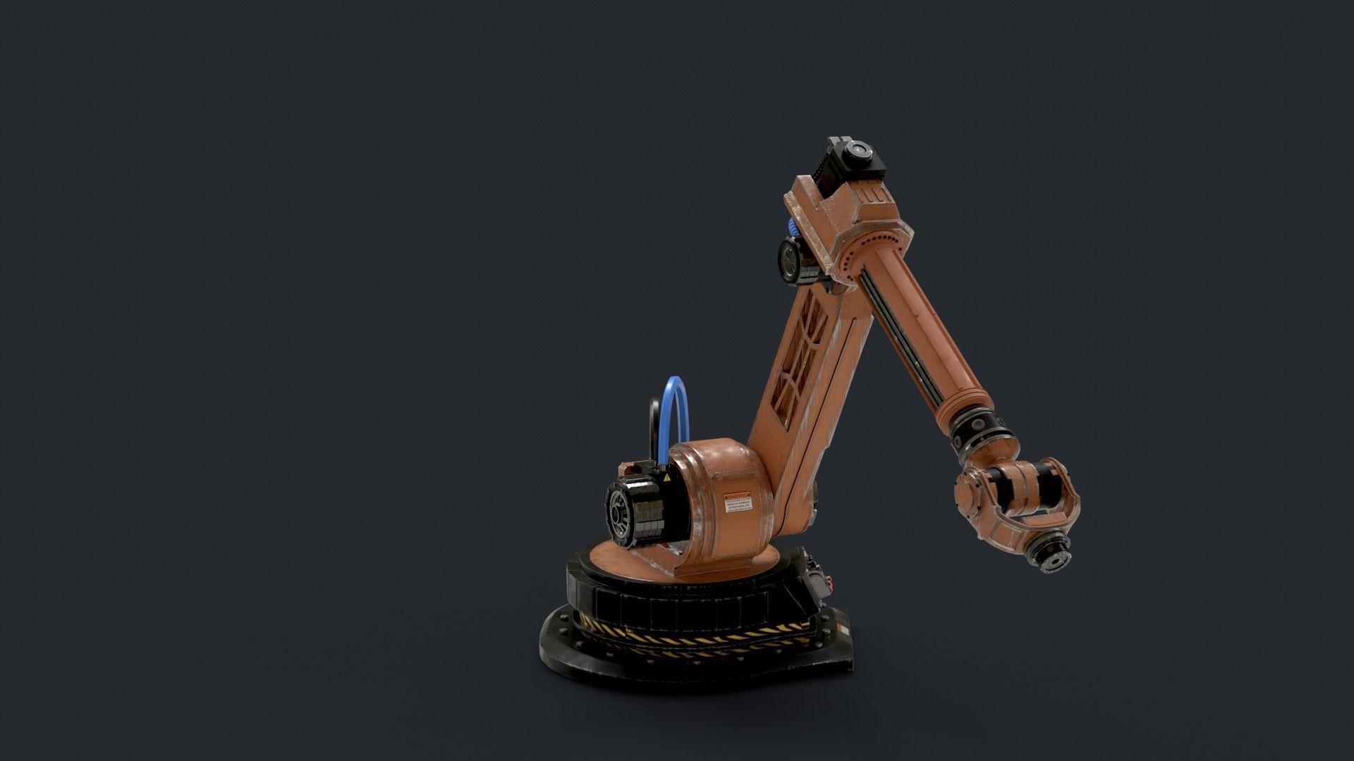 Robotic Arm Rigged and Animated 3D model_13