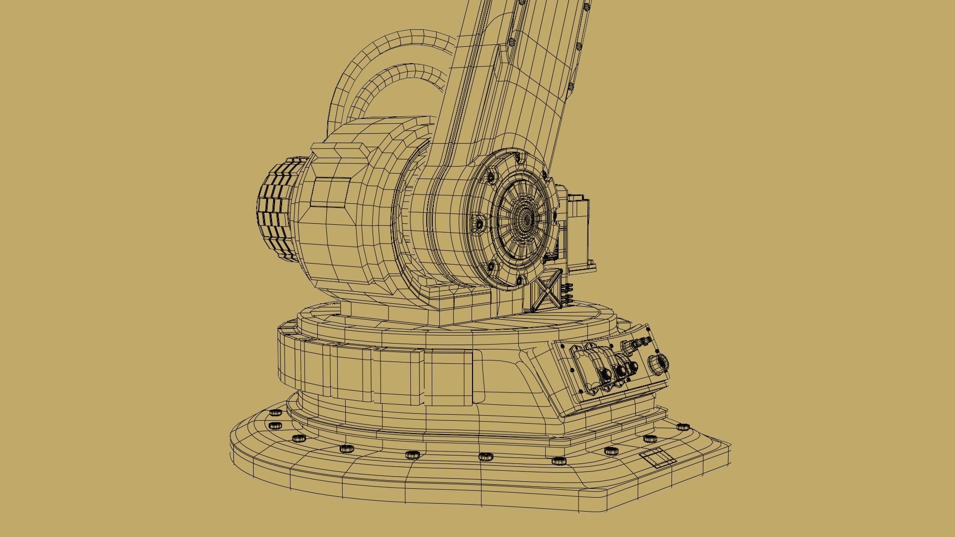 Robotic Arm Rigged and Animated 3D model_21