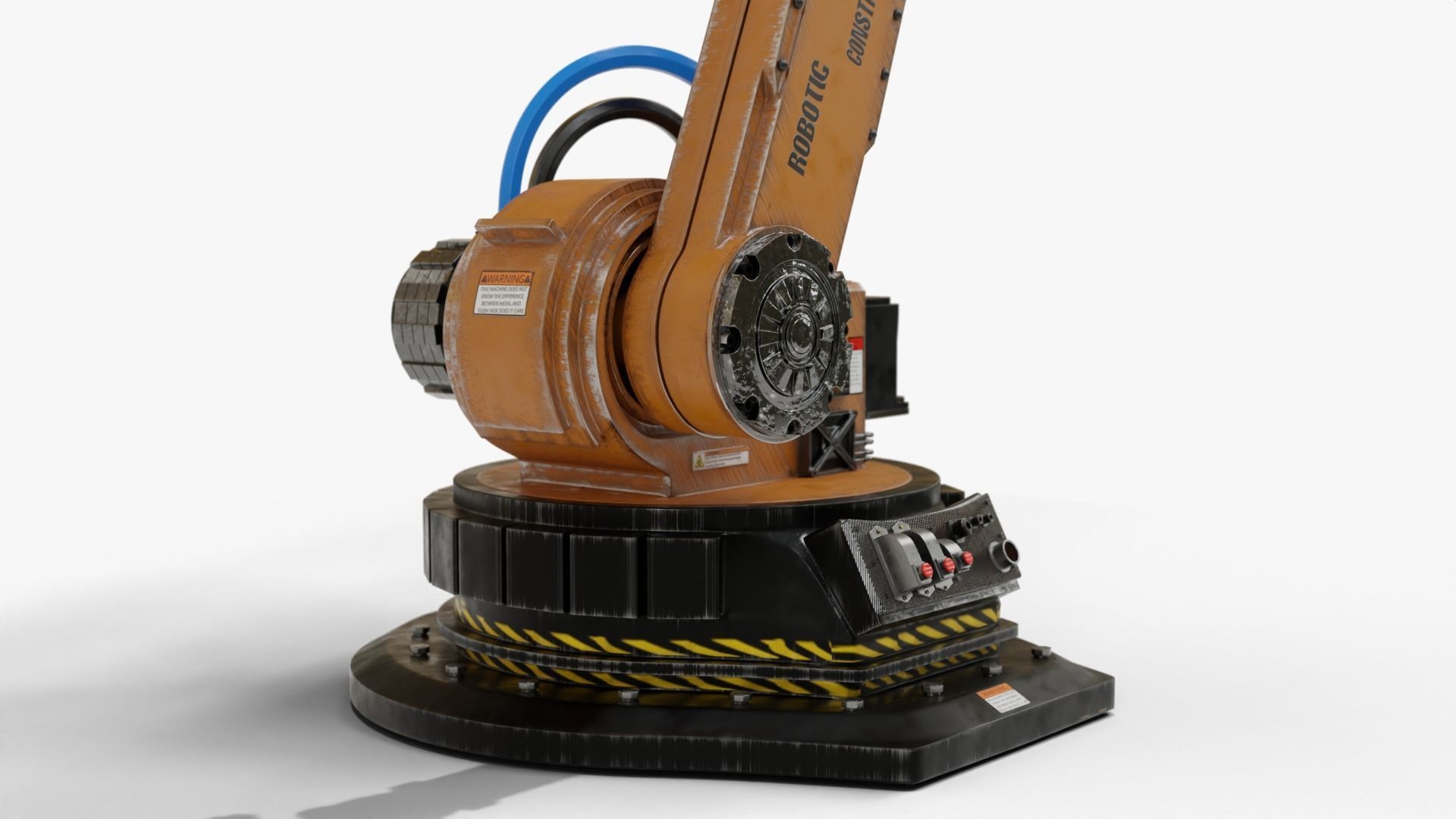 Robotic Arm Rigged and Animated 3D model_6