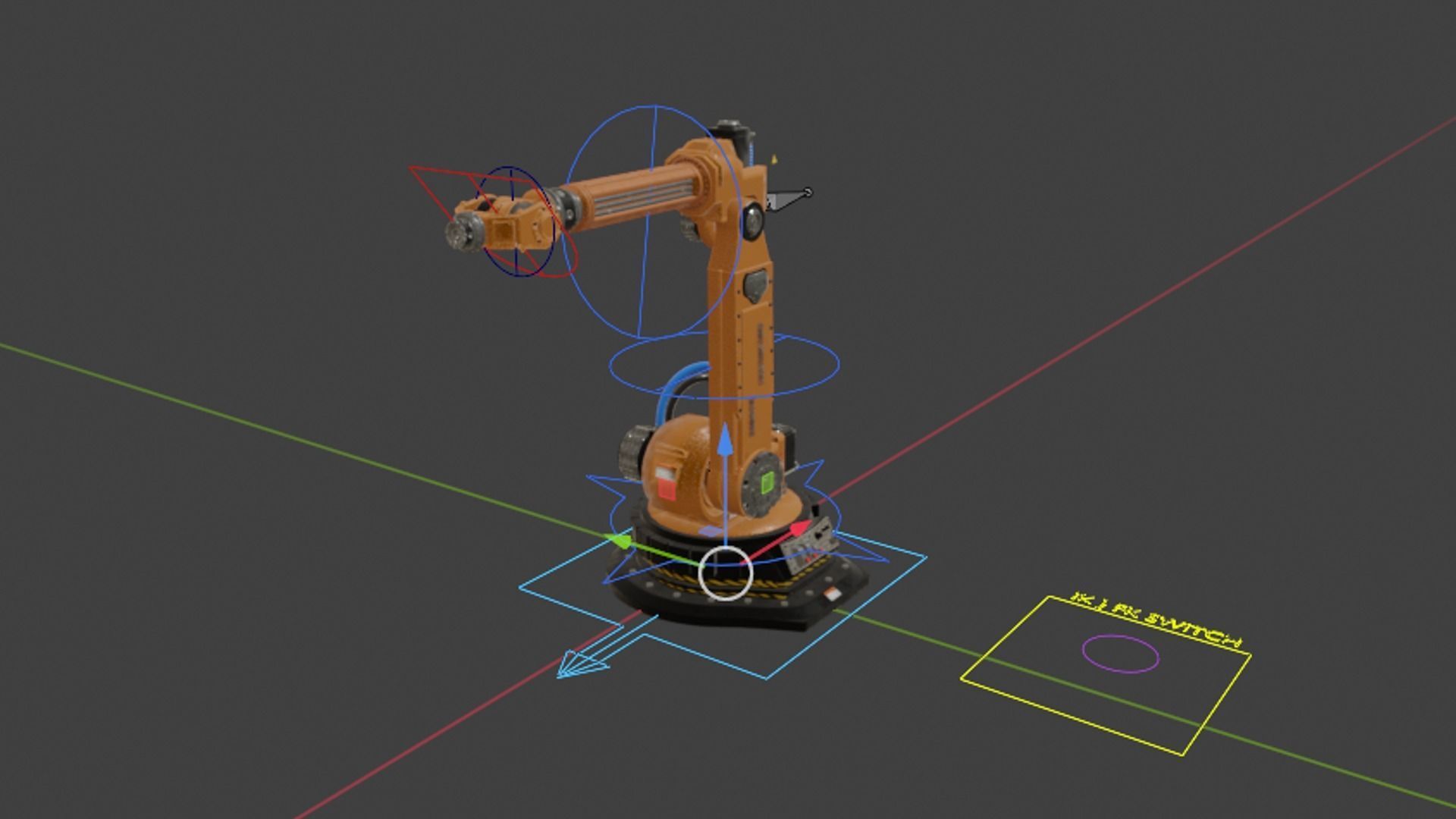 Robotic Arm Rigged and Animated 3D model_14