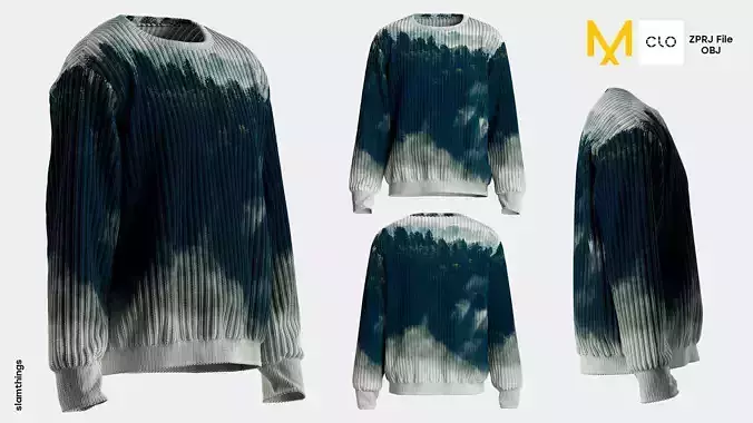 Streetwear Knit Sweater Model 018