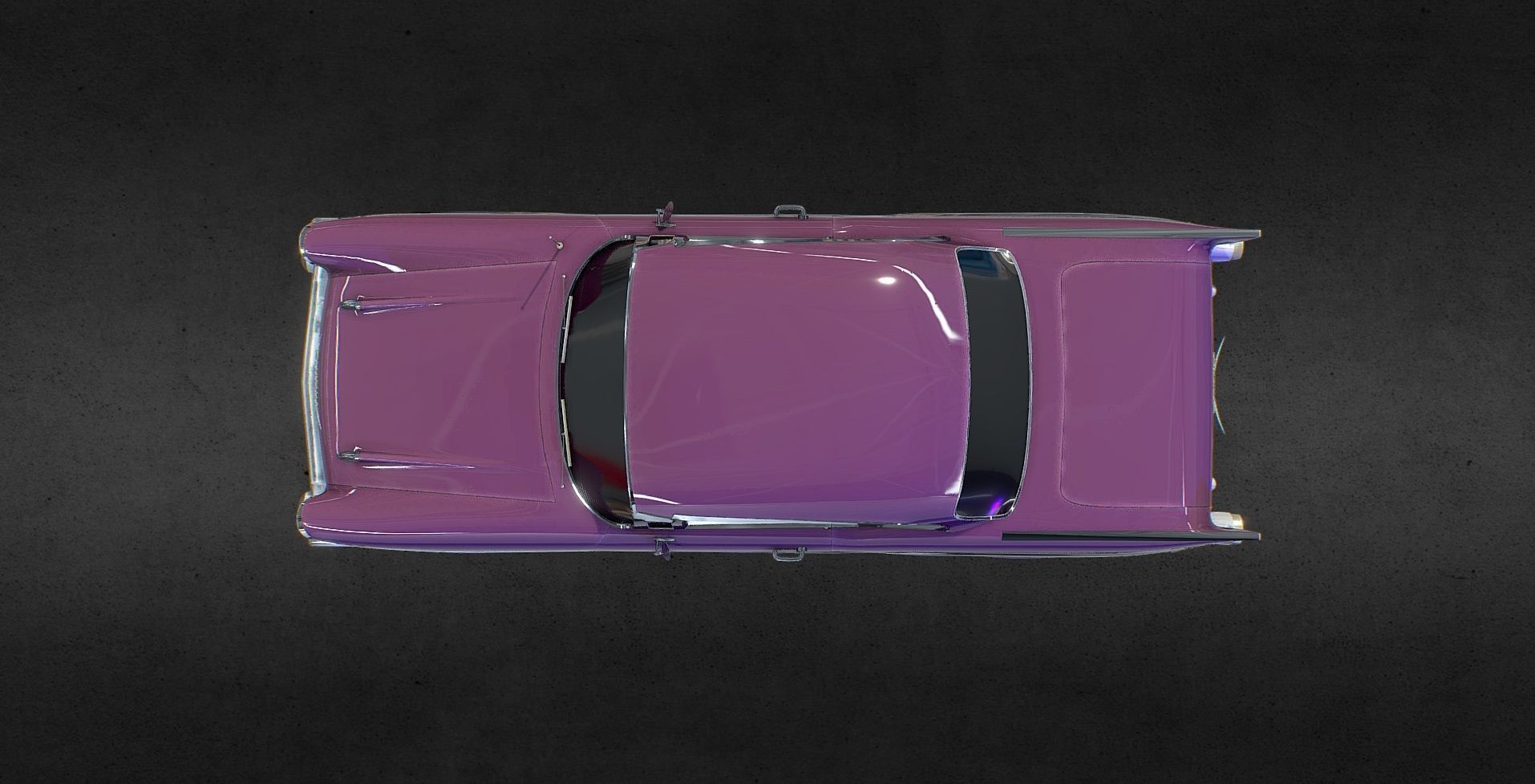 Chevrolet 1957 Lowpoly Low-poly 3D model_3