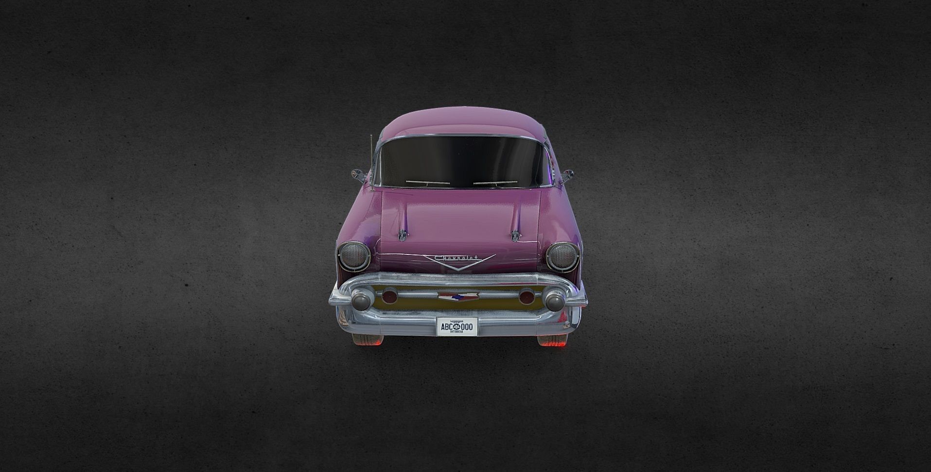 Chevrolet 1957 Lowpoly Low-poly 3D model_5