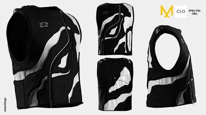 Streetwear Vest Model 026 3D model