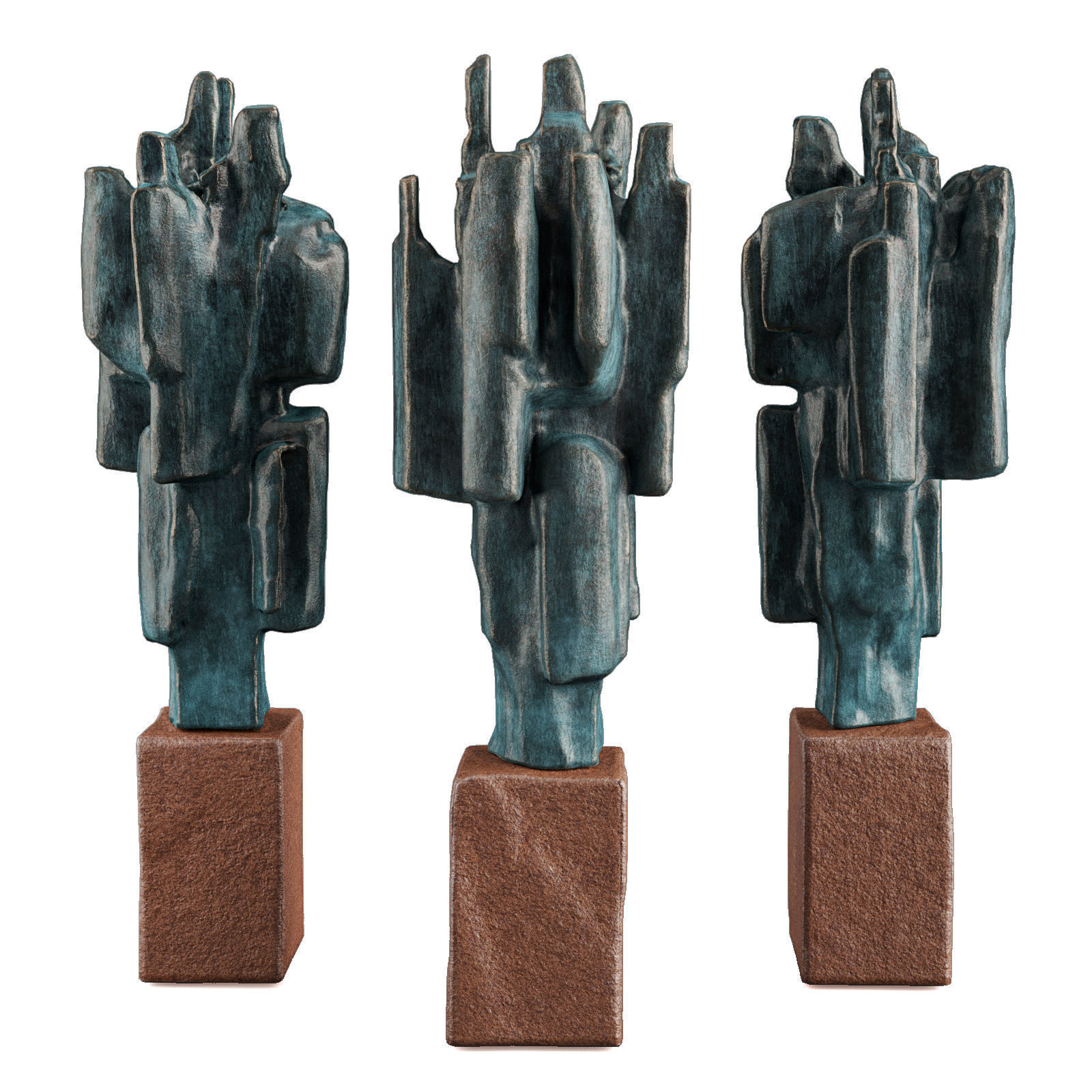 Brutal art metal Low-poly 3D model_1