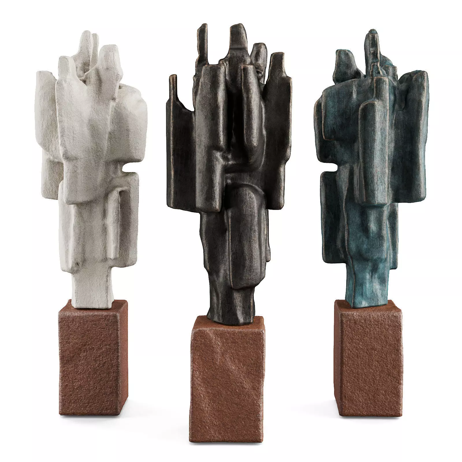 Brutal art metal Low-poly 3D model_0