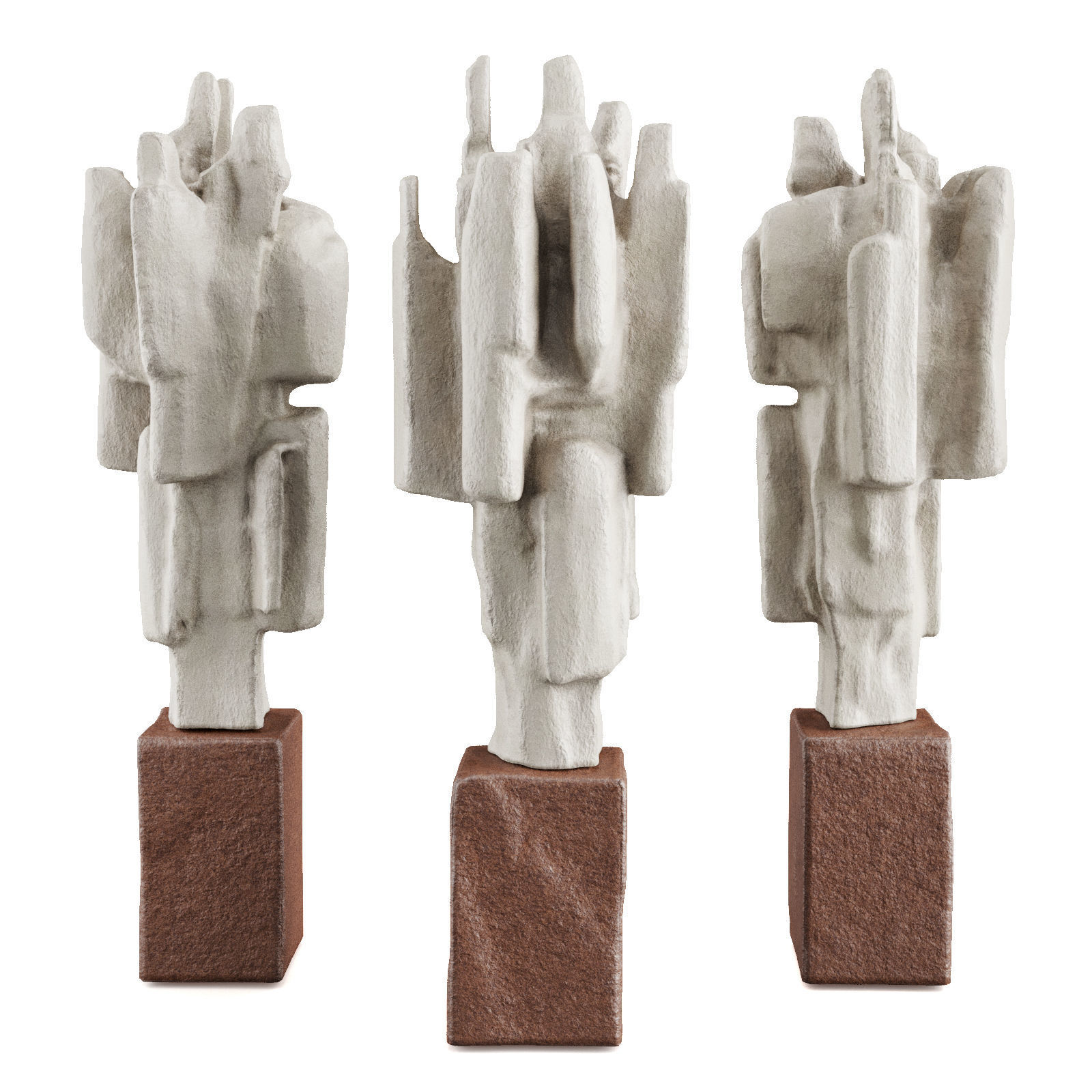 Brutal art metal Low-poly 3D model_3