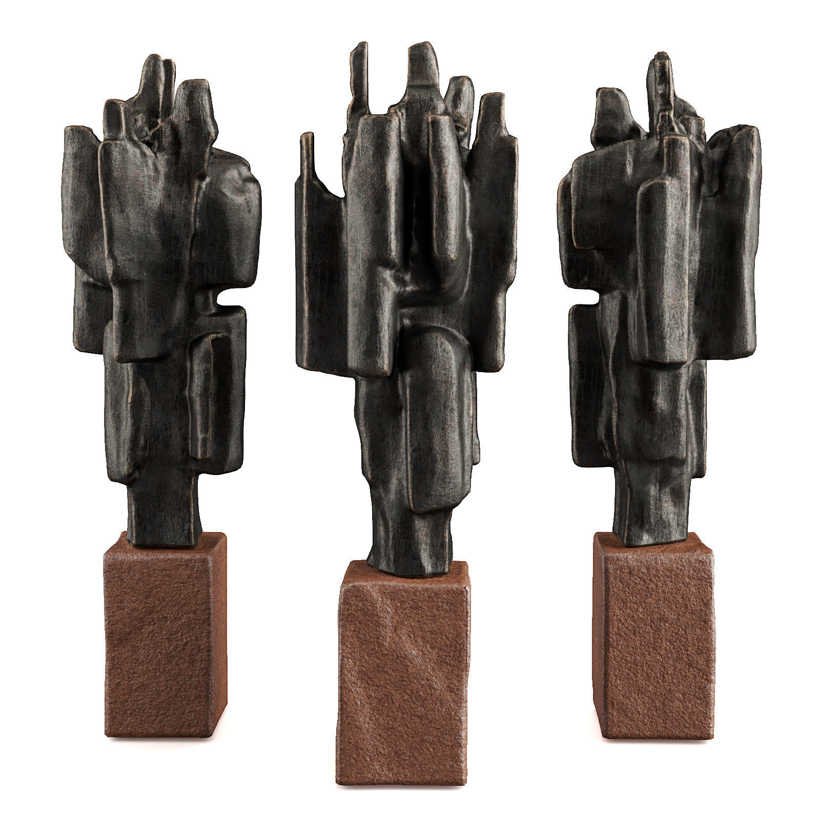 Brutal art metal Low-poly 3D model_2