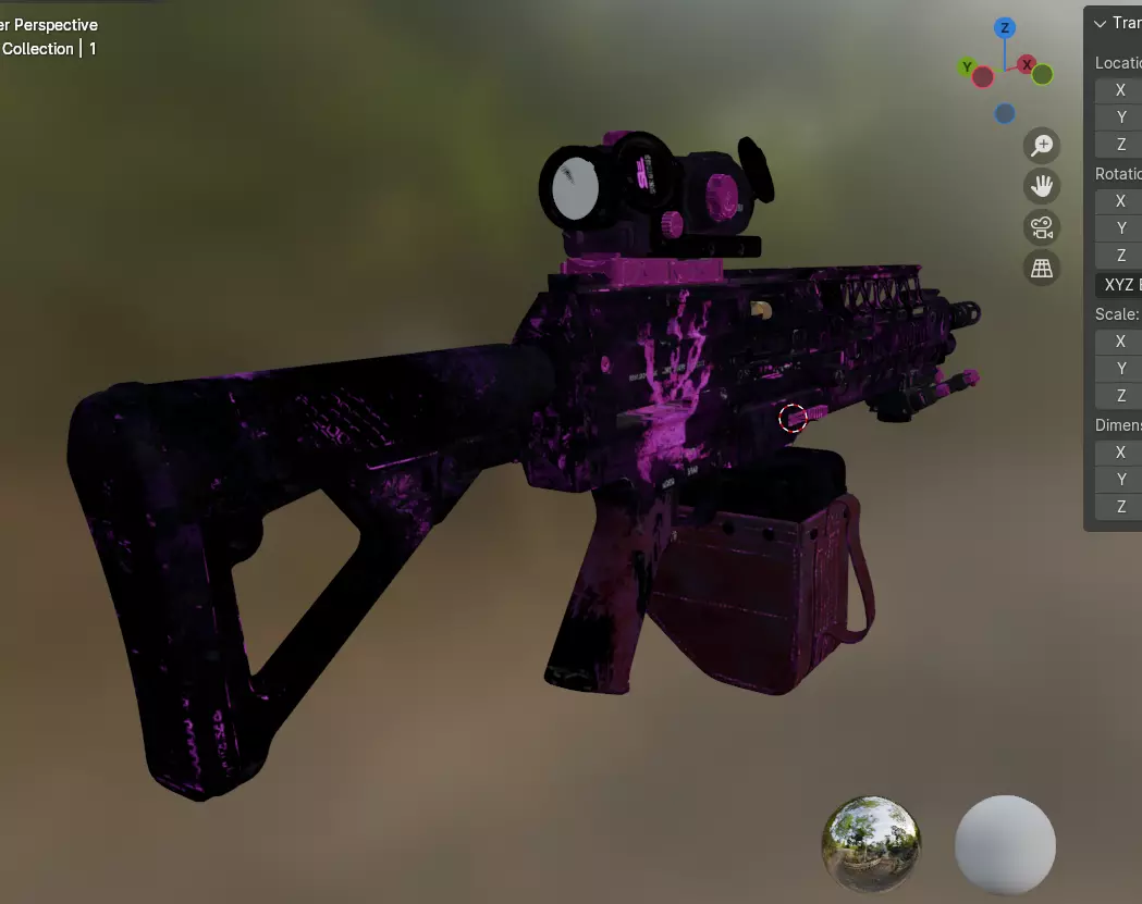 gun machine 1 Low-poly 3D model_0