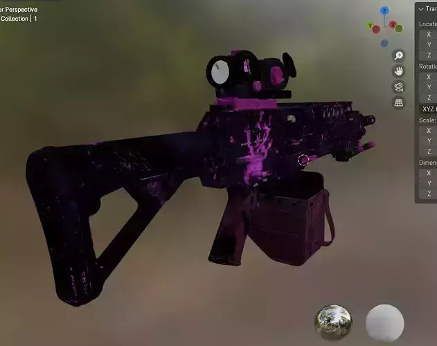 gun machine 1 Low-poly 3D model