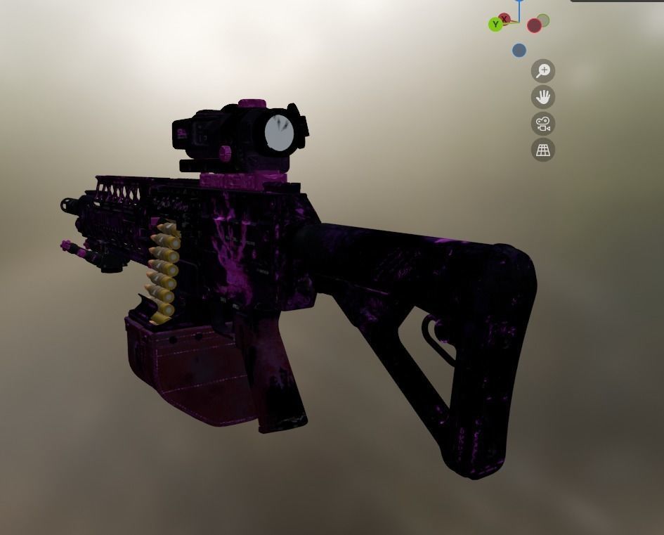 gun machine 1 Low-poly 3D model_3