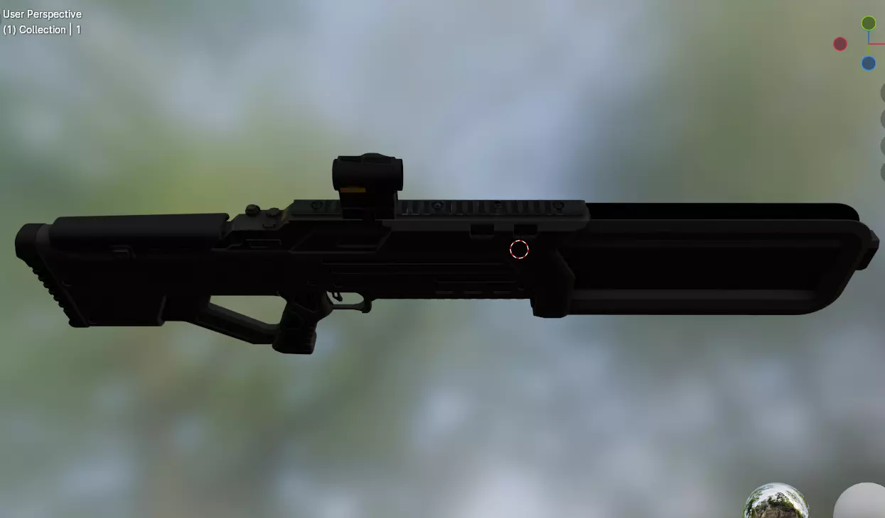 shotgun 2 Low-poly 3D model_0