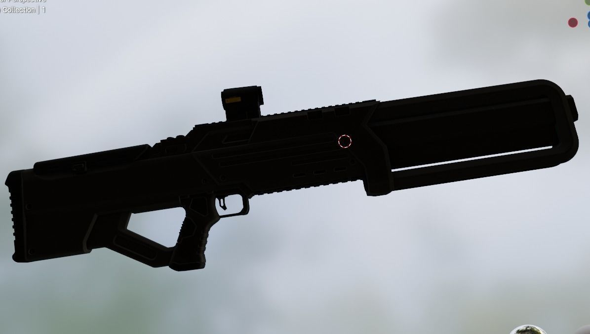 shotgun 2 Low-poly 3D model_1