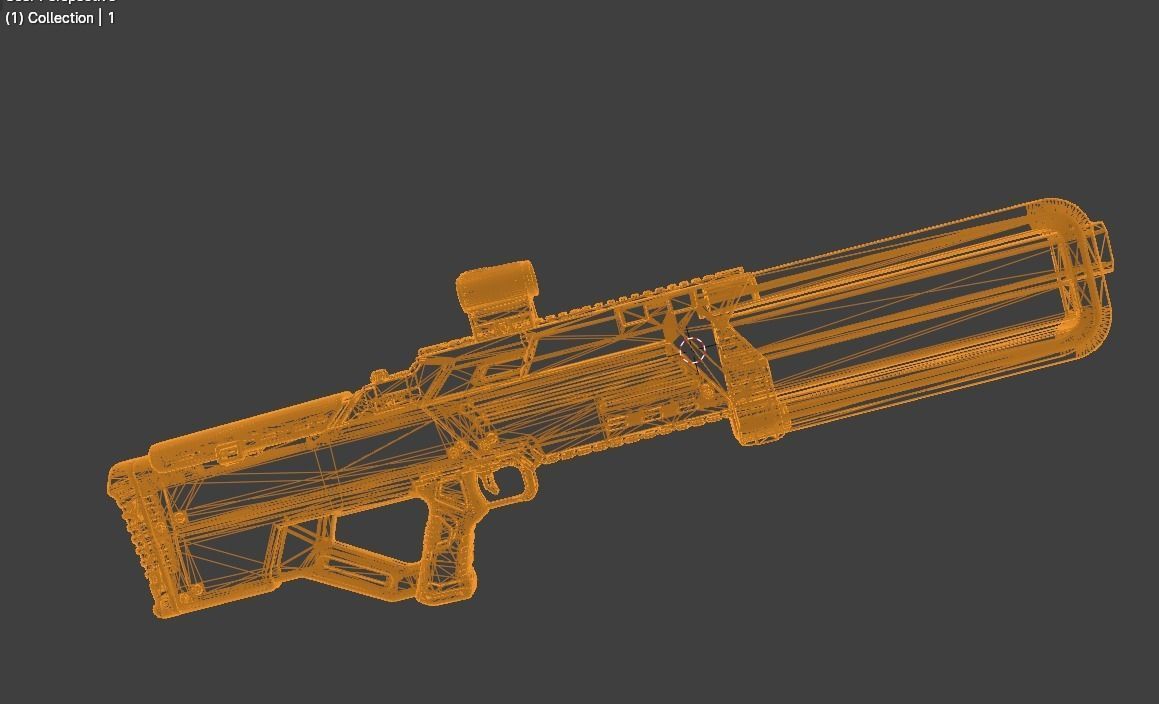 shotgun 2 Low-poly 3D model_4