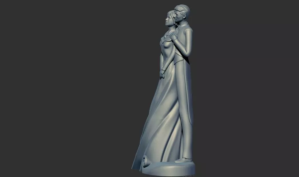 Romantic Lover Wedding Couple Figurine Sculpture 3D print model_0