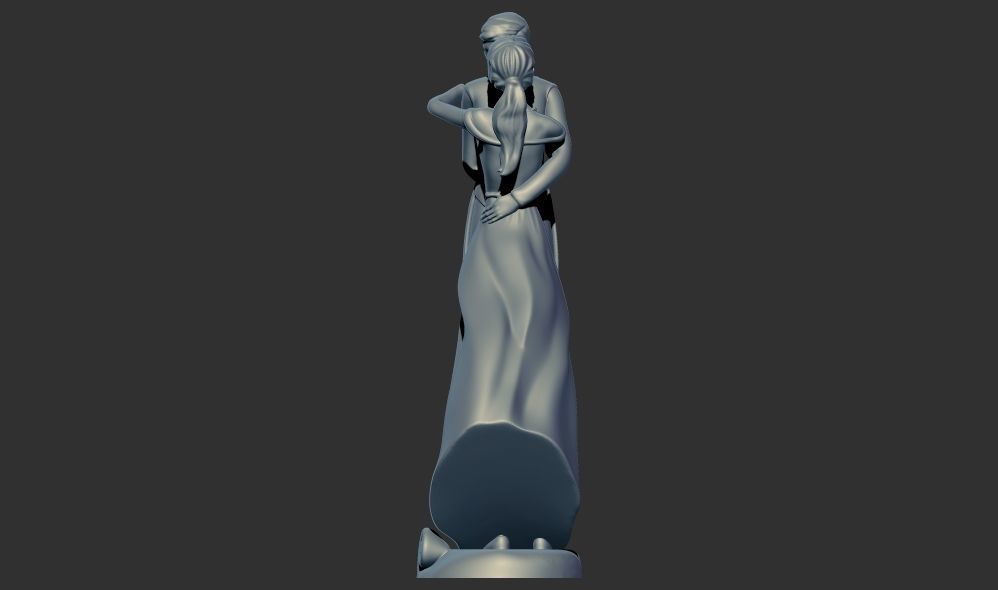 Romantic Lover Wedding Couple Figurine Sculpture 3D print model_7