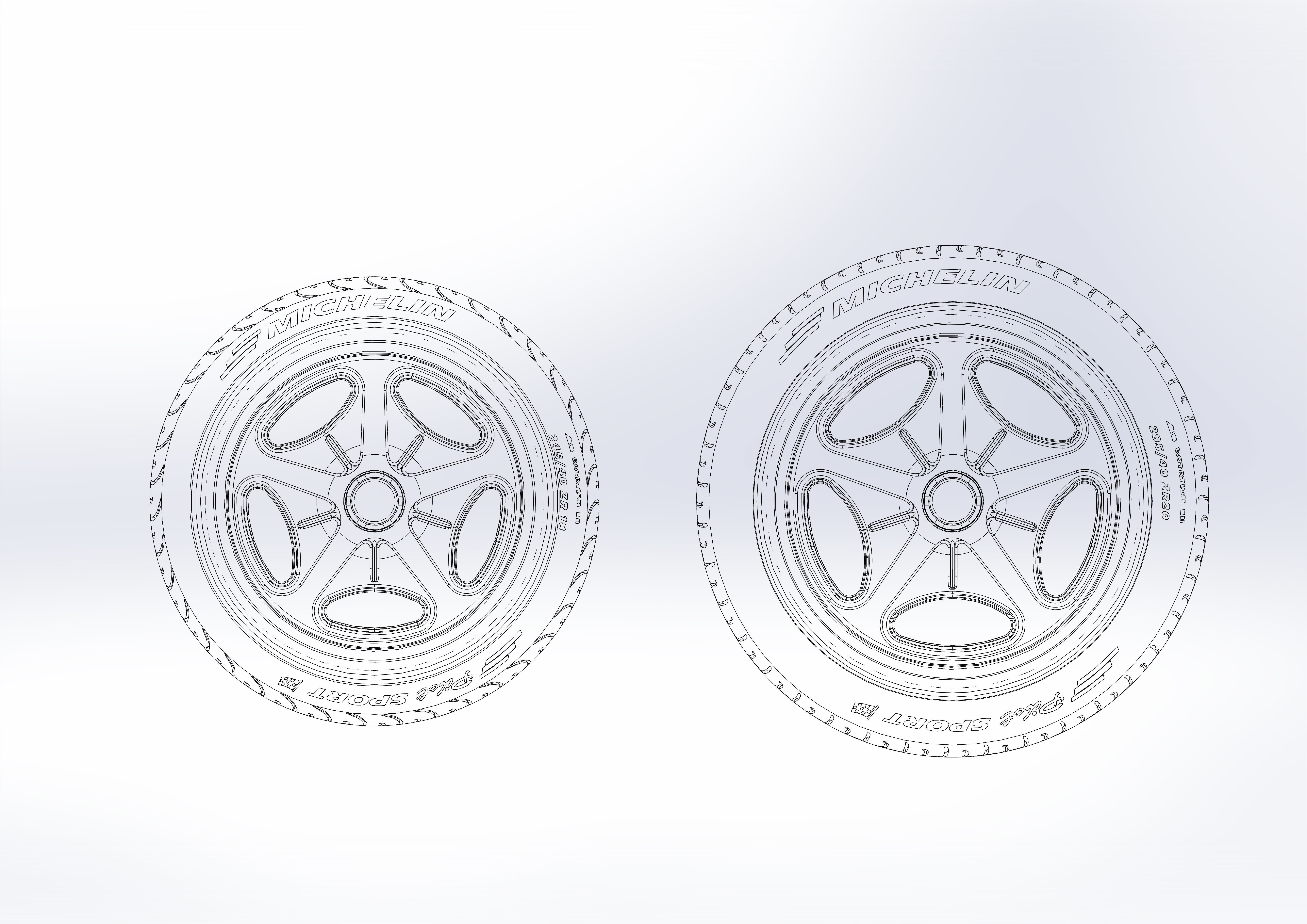 Custom wheels Schott Velocity for your scale model 3D print model_6