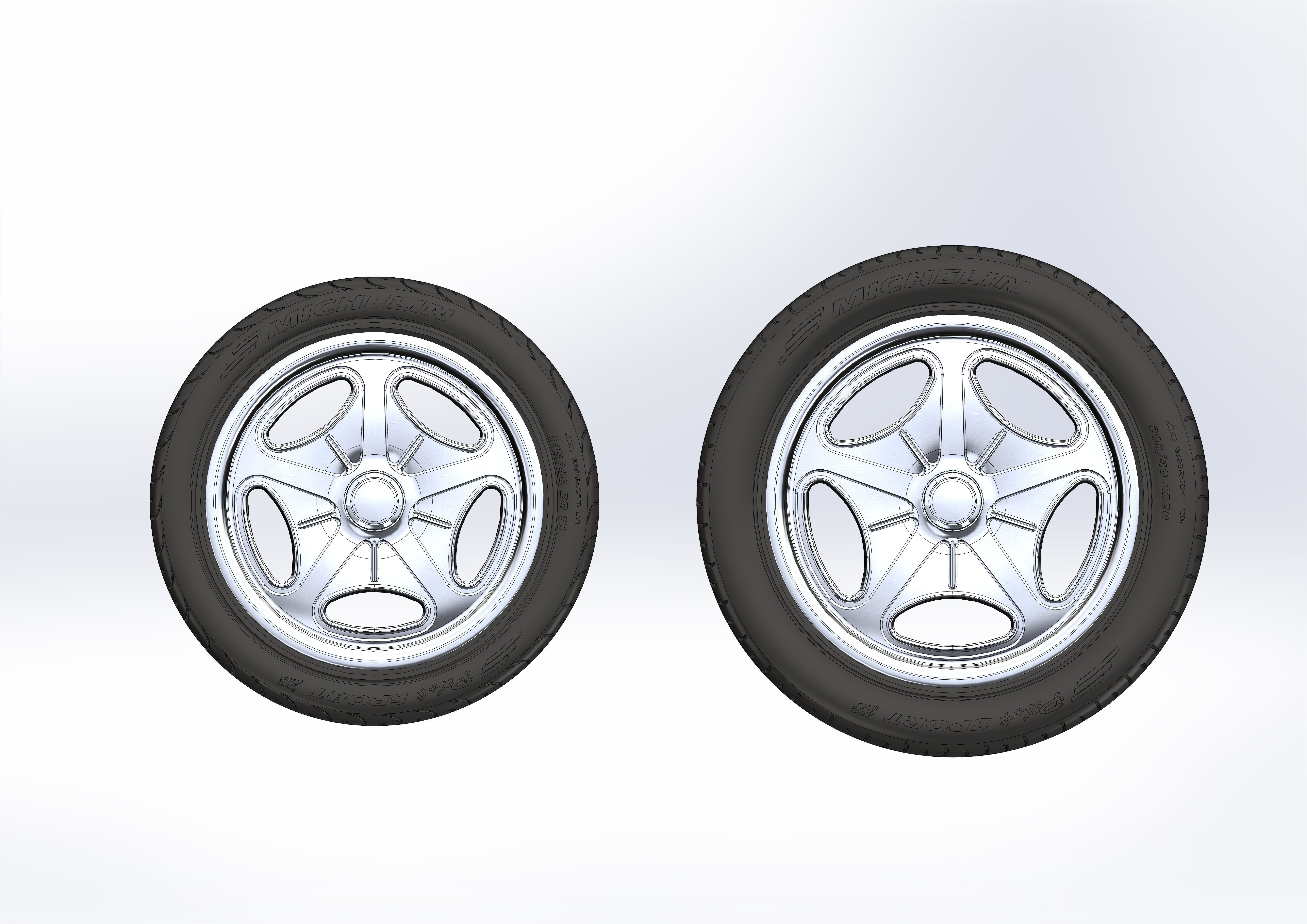 Custom wheels Schott Velocity for your scale model 3D print model_5