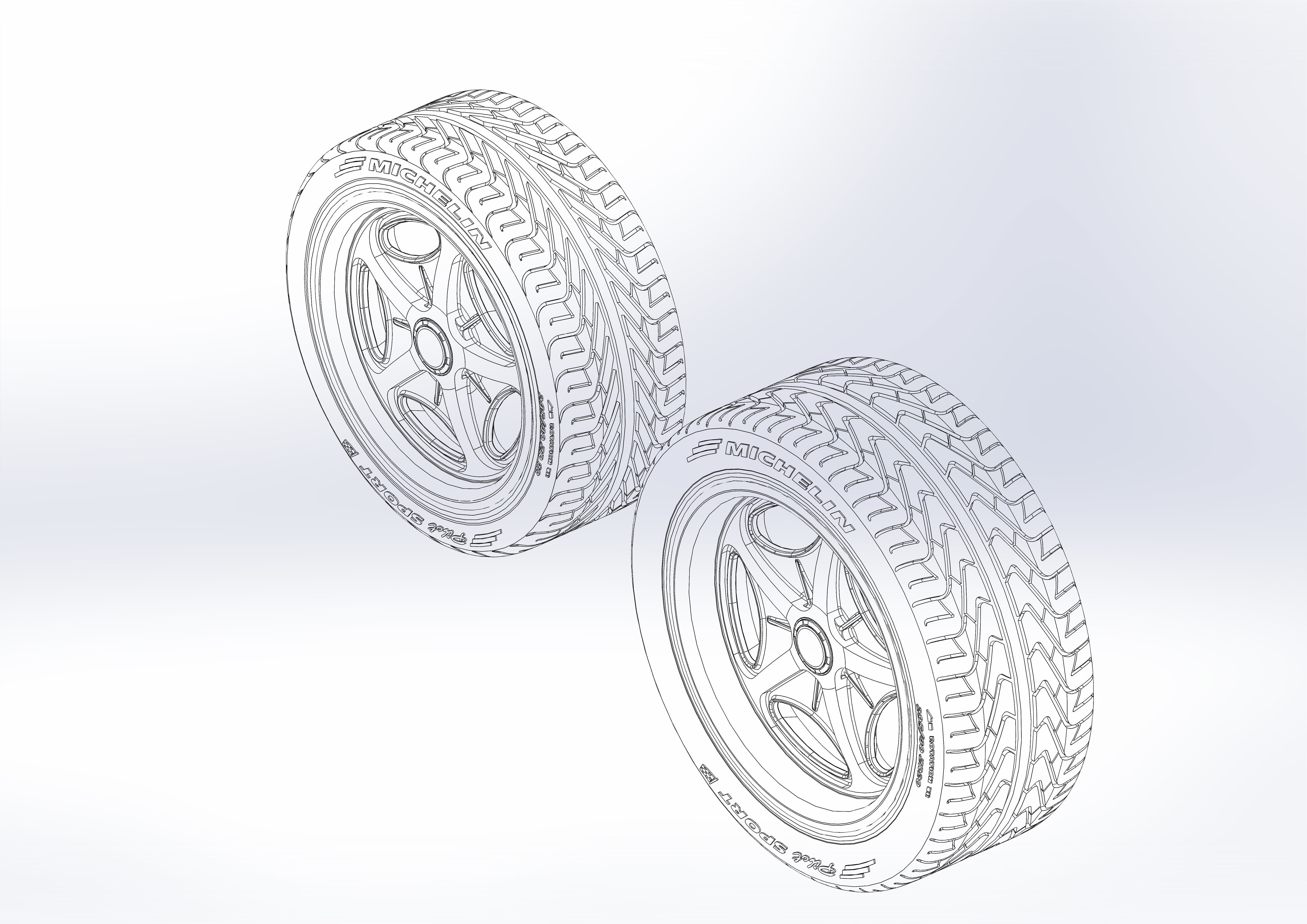 Custom wheels Schott Velocity for your scale model 3D print model_8