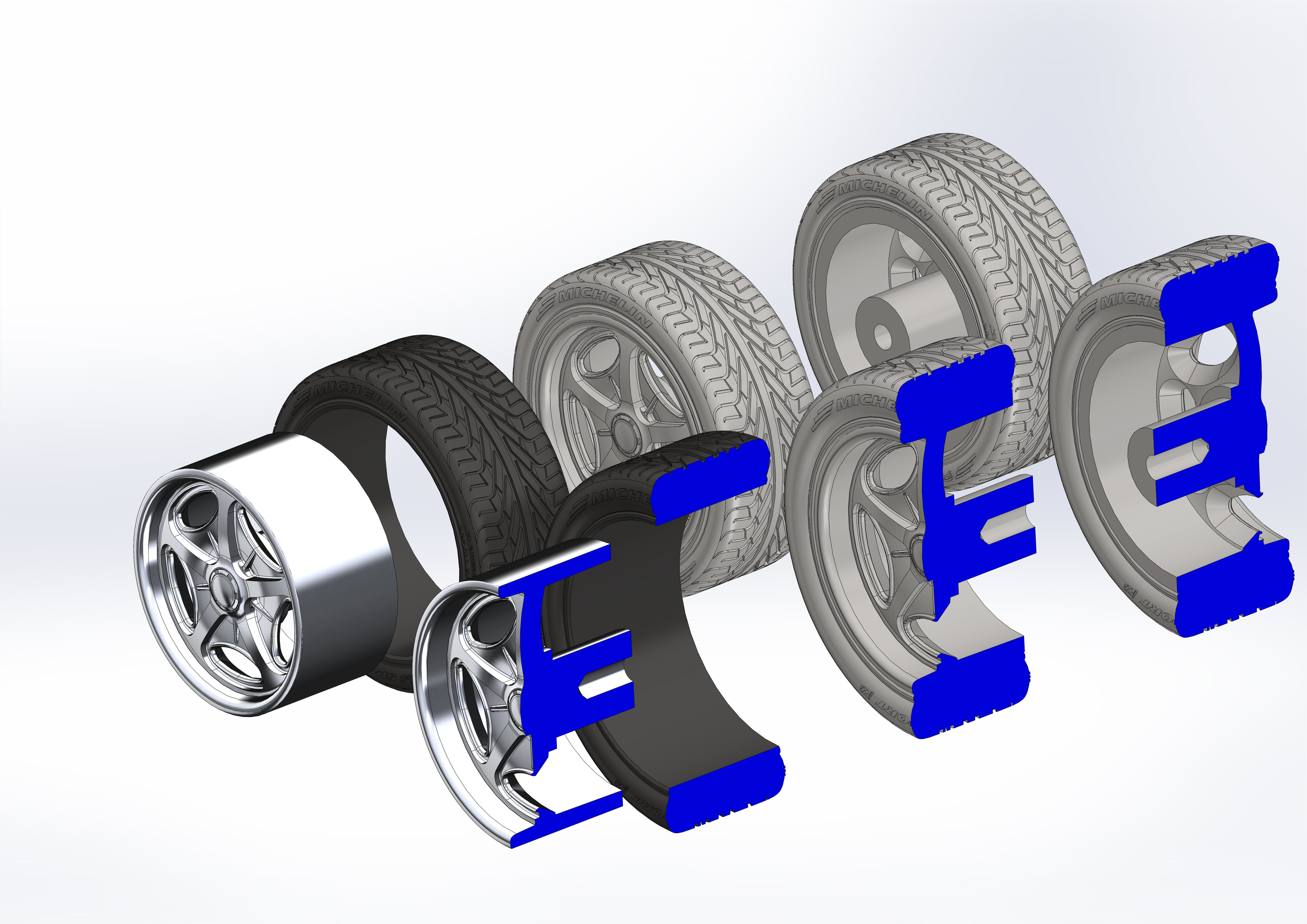 Custom wheels Schott Velocity for your scale model 3D print model_11