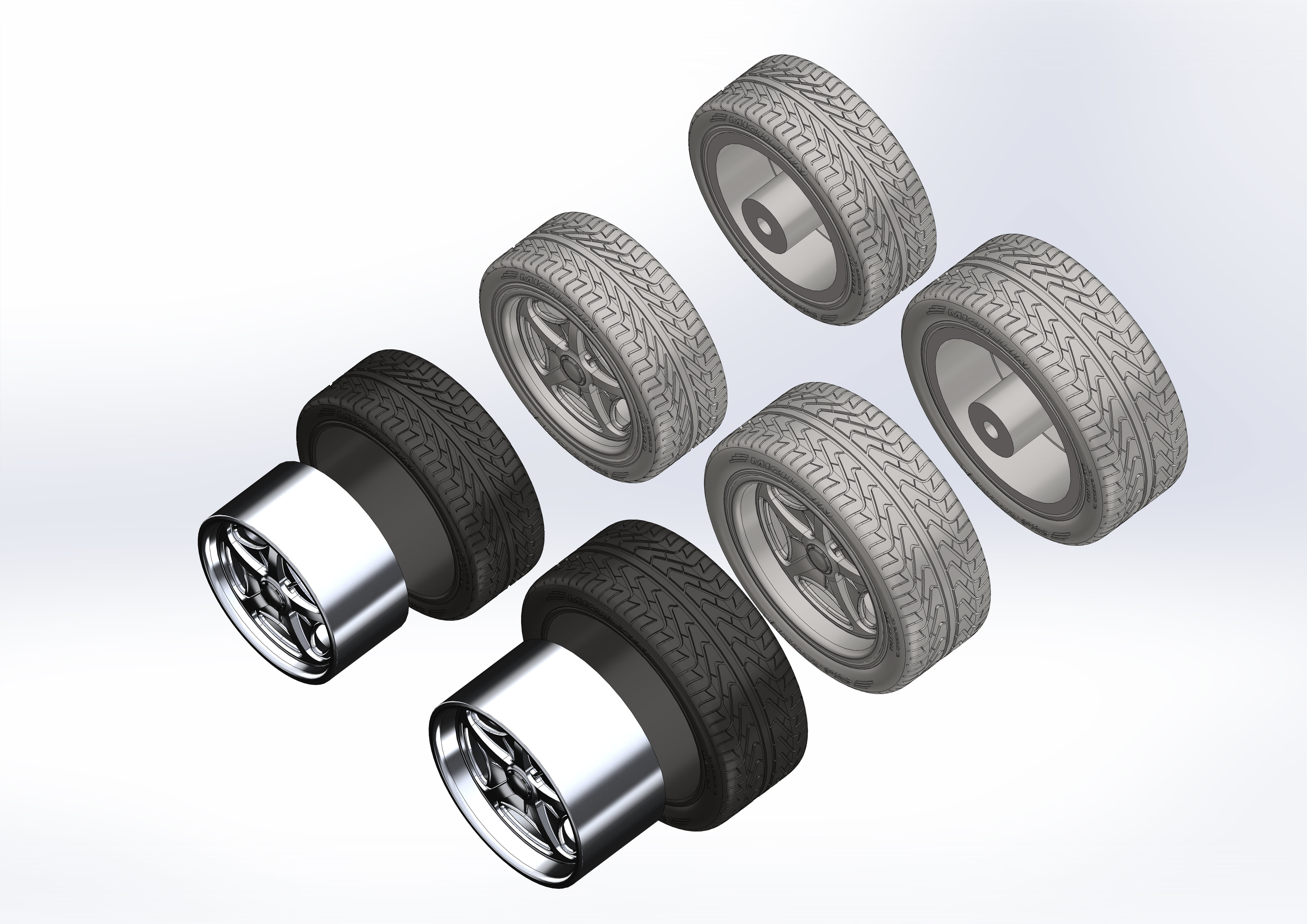 Custom wheels Schott Velocity for your scale model 3D print model_9