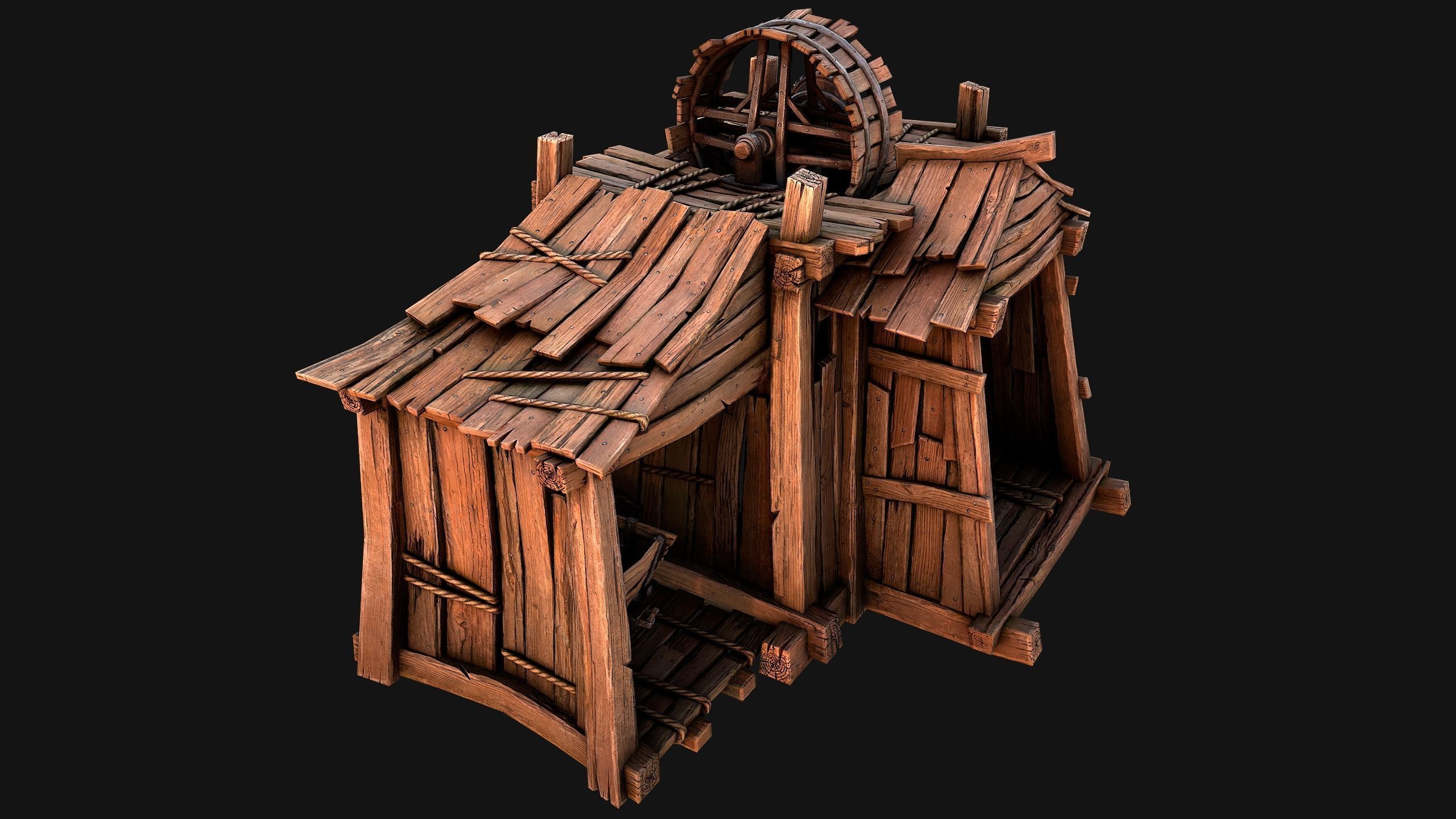Medieval Mine Quarry Industrial Pack Low-poly 3D model_27