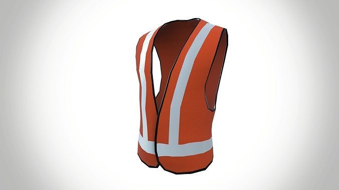 Safety jacket Low-poly 3D model