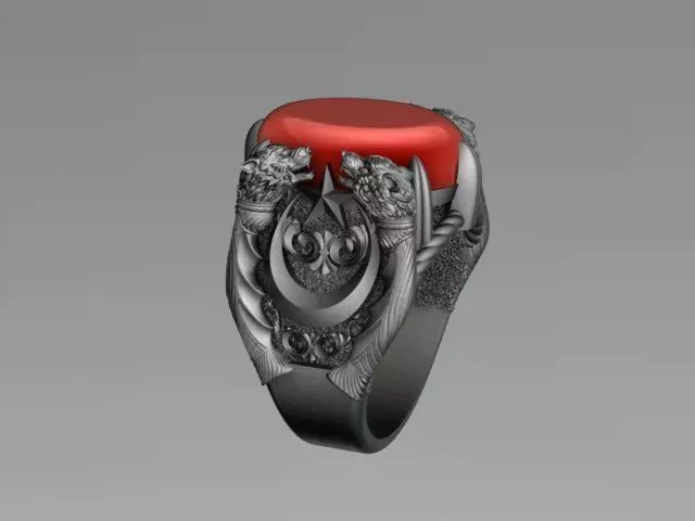 wolf ring 3D model_0