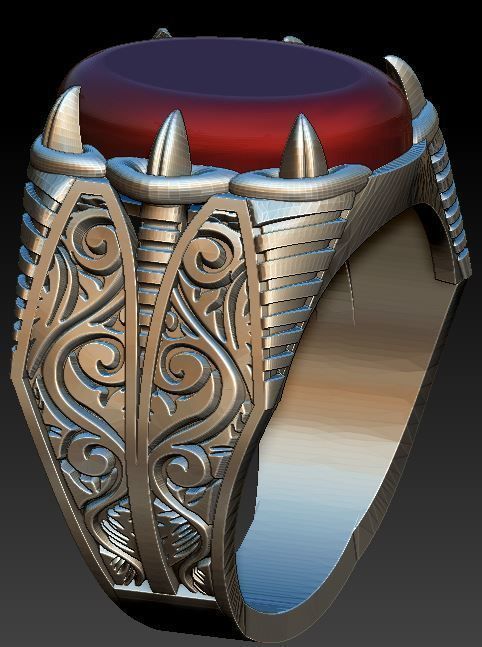 men ring 3D model_2
