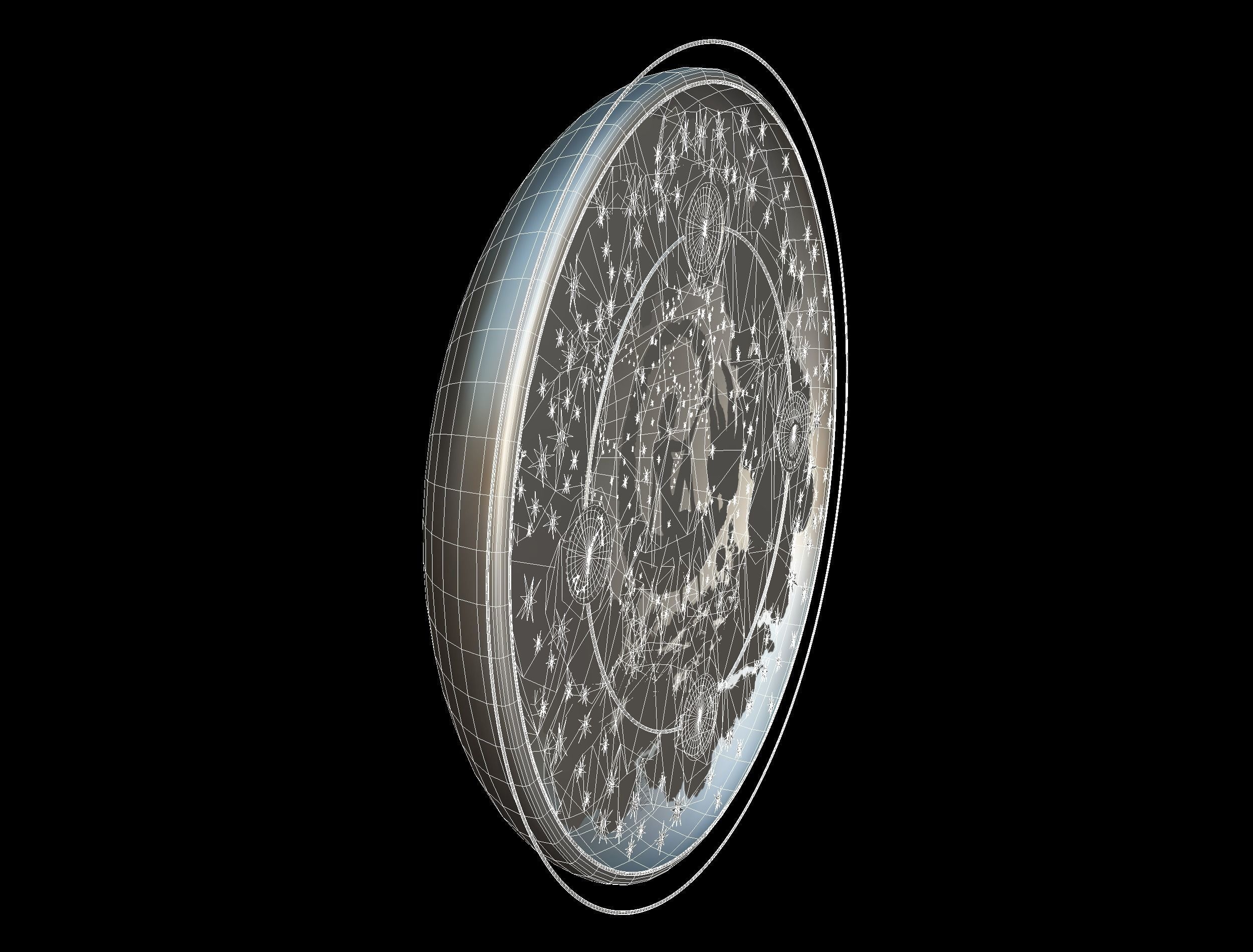 Parallax Constellation Zodiac Sign Scorpio Astronomical Low-poly 3D model_44