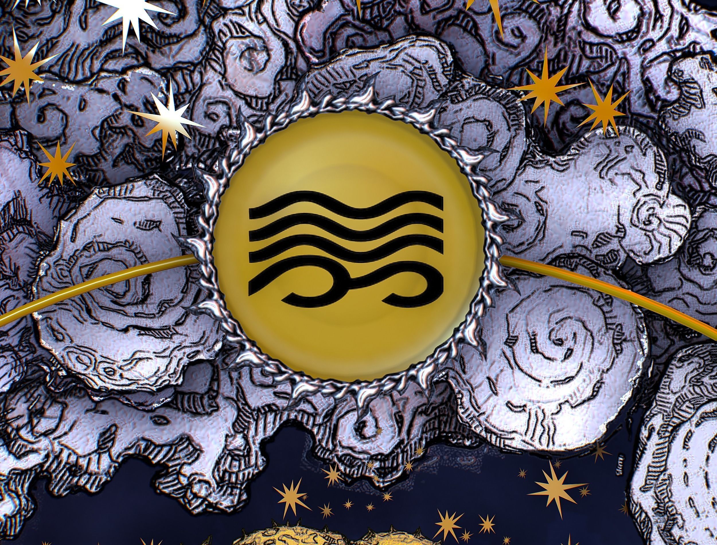 Parallax Constellation Zodiac Sign Scorpio Astronomical Low-poly 3D model_26