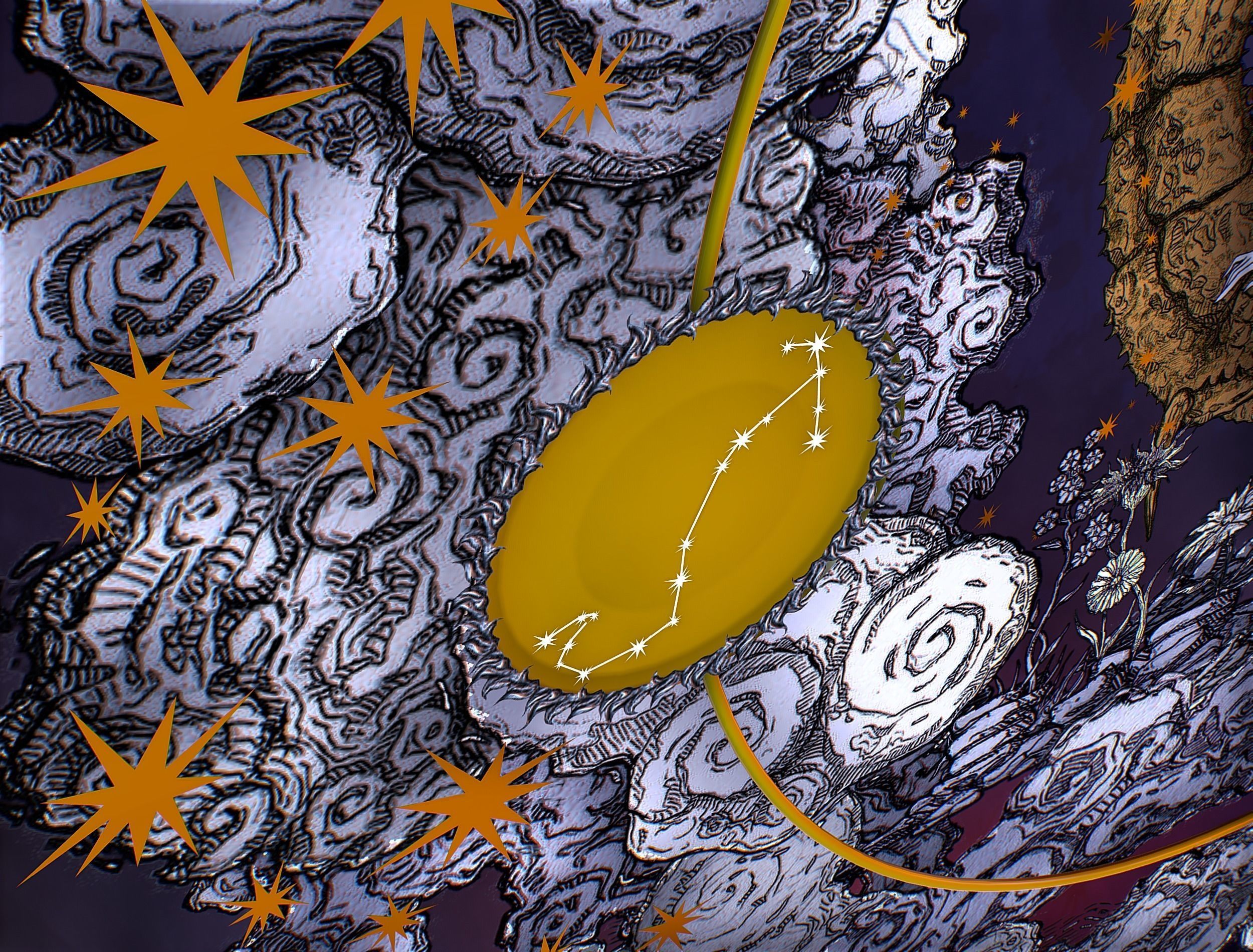 Parallax Constellation Zodiac Sign Scorpio Astronomical Low-poly 3D model_29