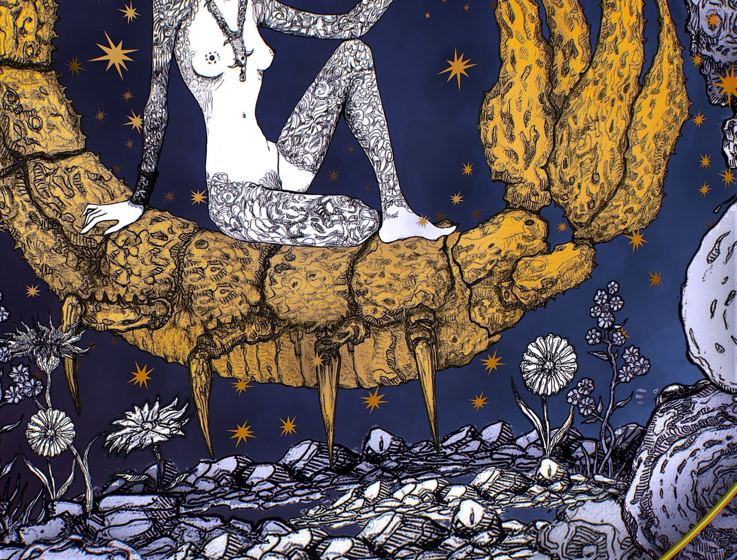 Parallax Constellation Zodiac Sign Scorpio Astronomical Low-poly 3D model_40