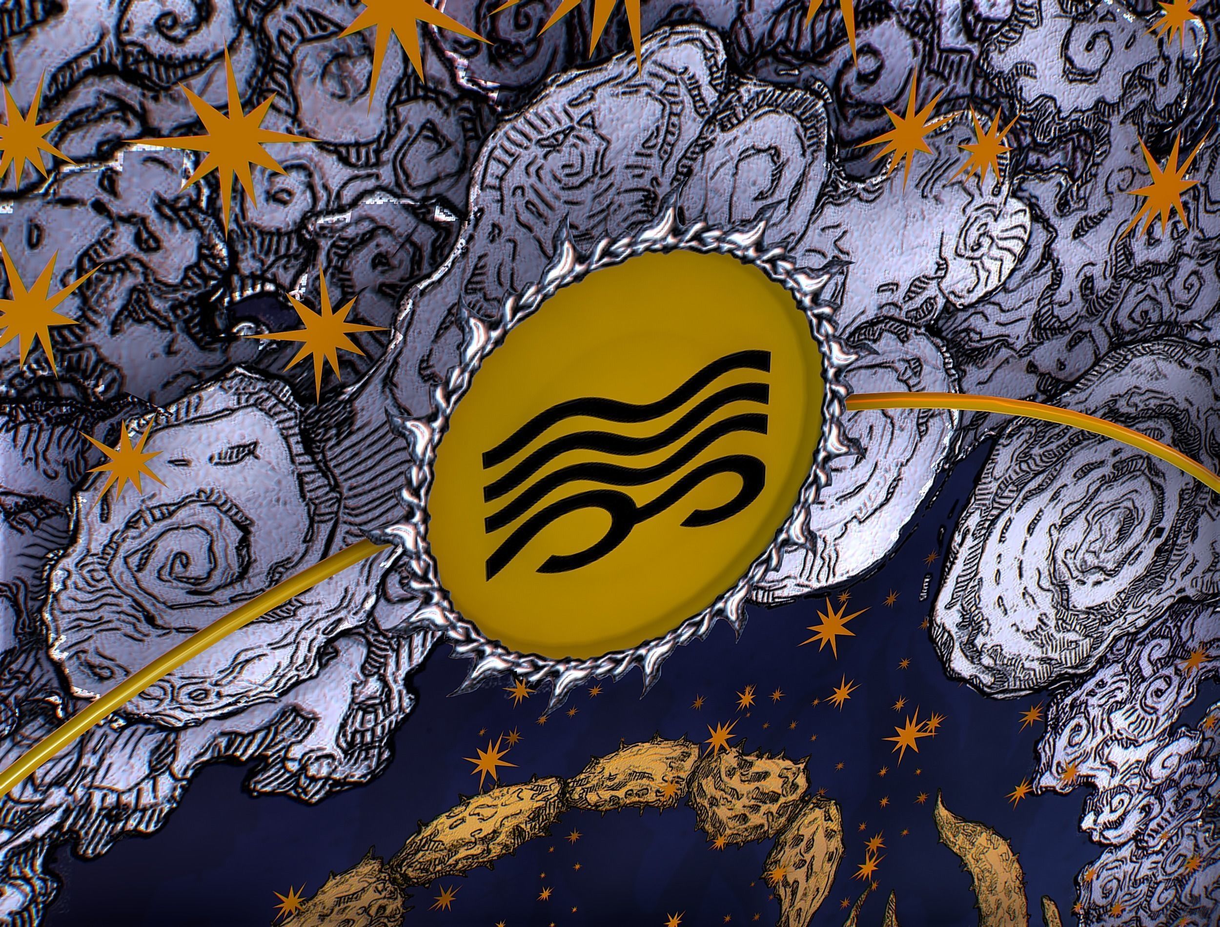 Parallax Constellation Zodiac Sign Scorpio Astronomical Low-poly 3D model_27