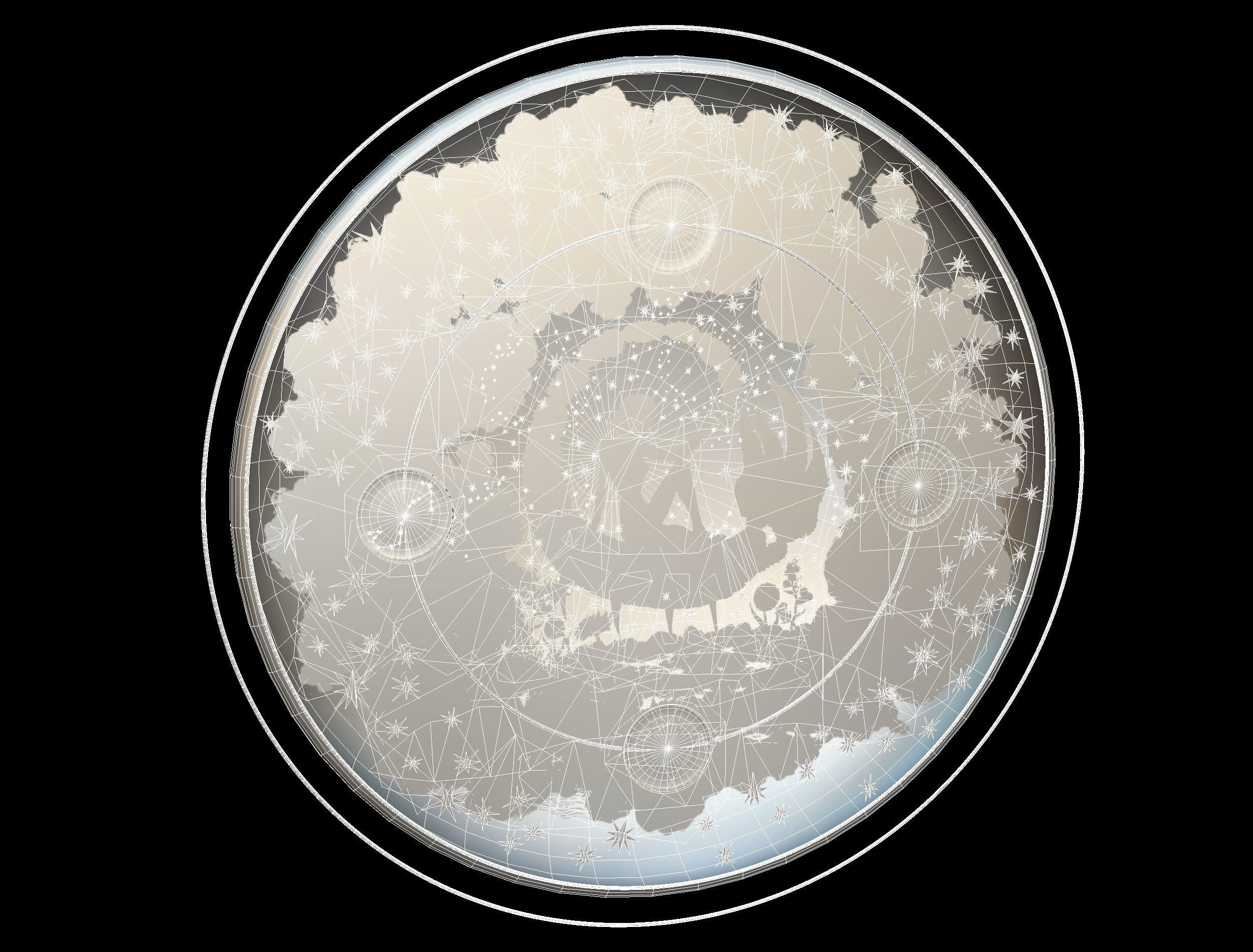 Parallax Constellation Zodiac Sign Scorpio Astronomical Low-poly 3D model_42