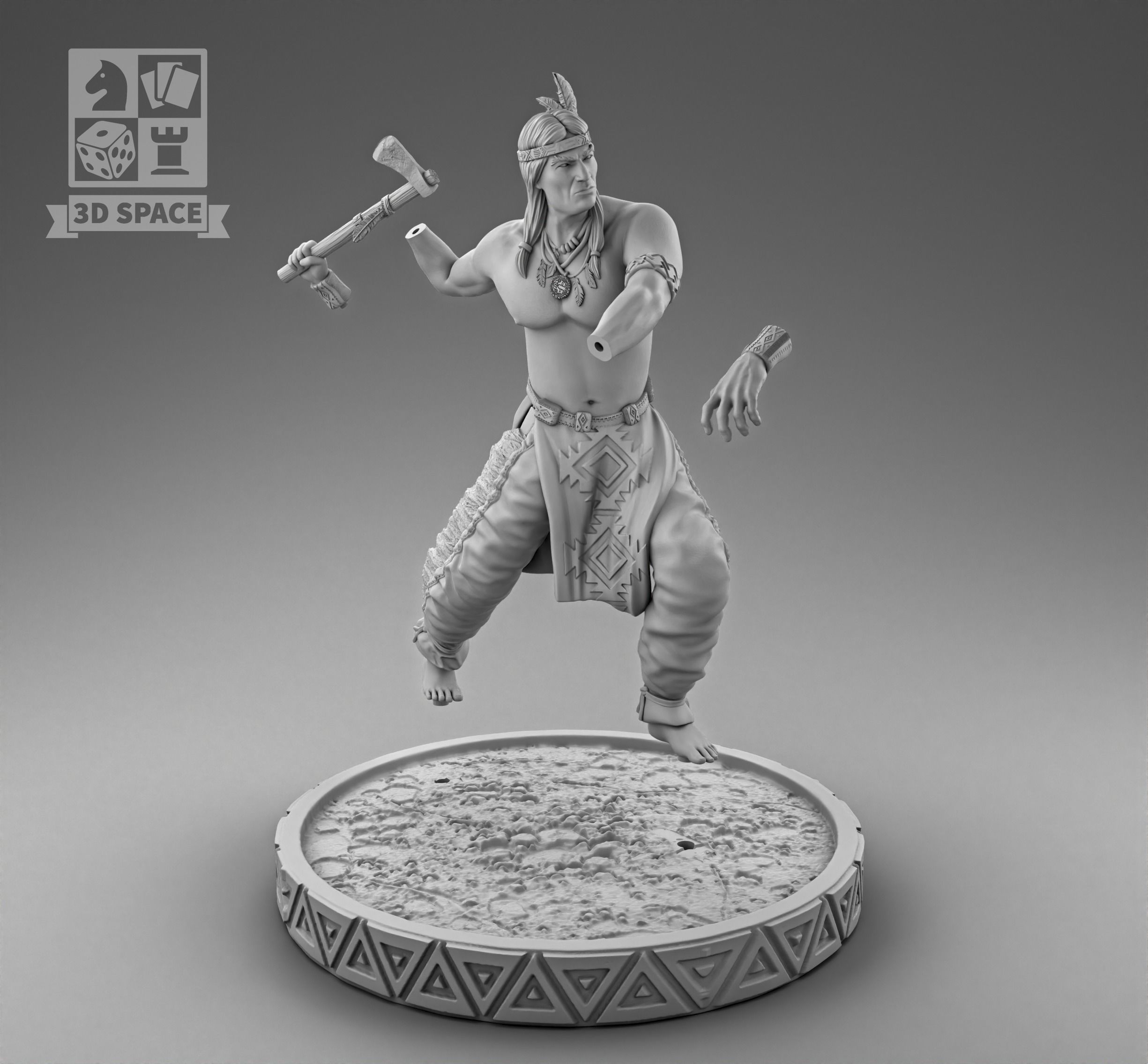 Warrior 3D print model_3