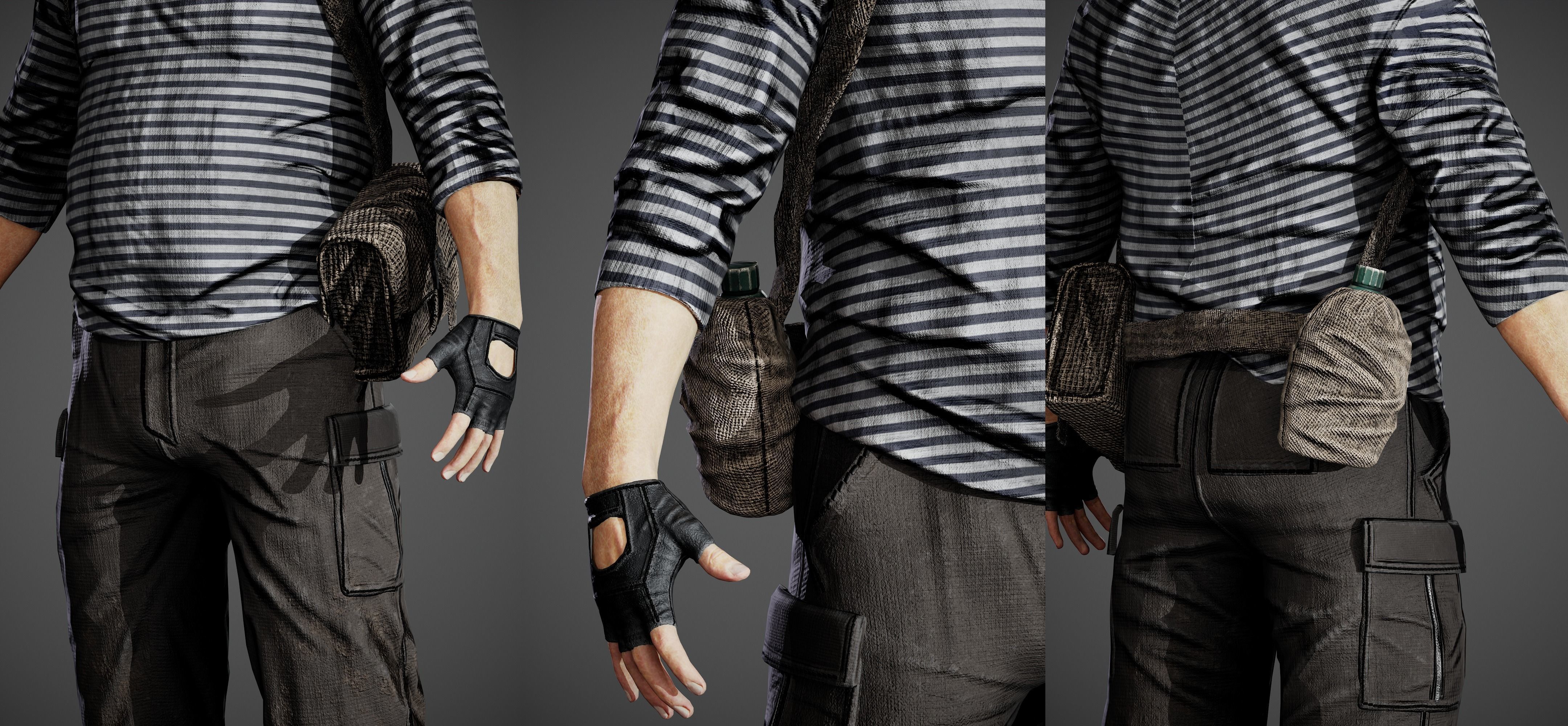 Bandit Low-poly 3D model_3